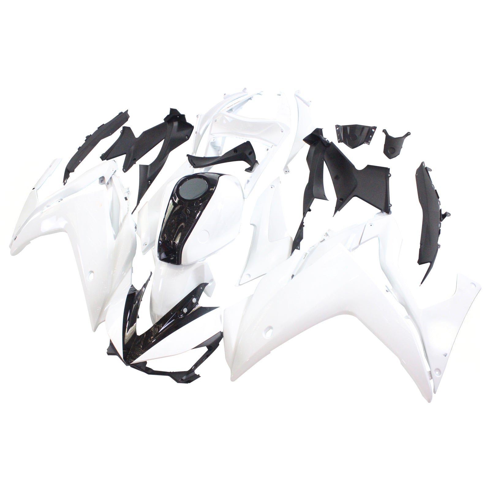 Amotopart Fairing Kit Yamaha 2014-2018 YZF R3 & 2015-2017 YZF R25 White Fairing Kit