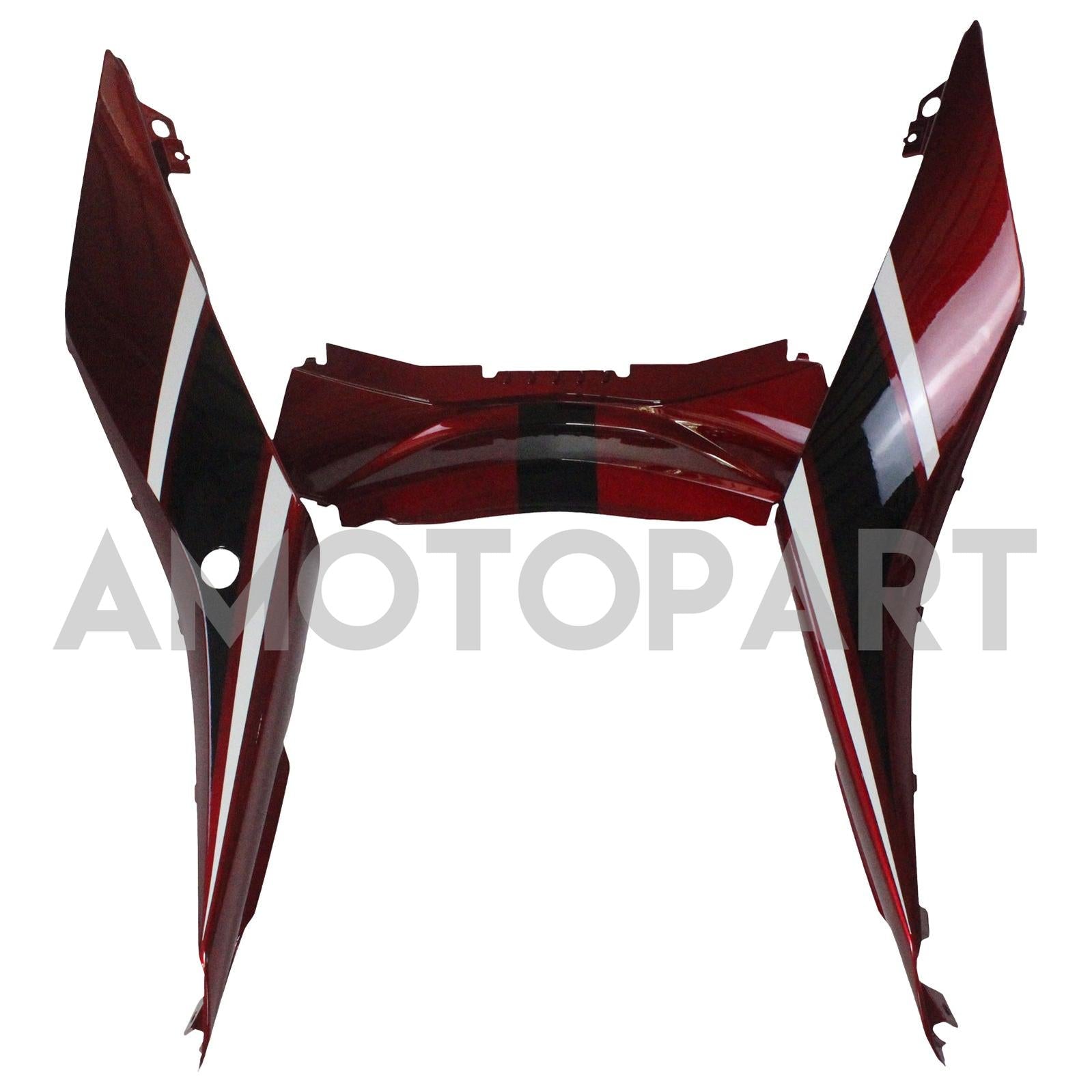 Amotopart Yamaha YZF-R3 2014-2018 R25 2015-2017 Black & Red Style1 Kit de carenagem