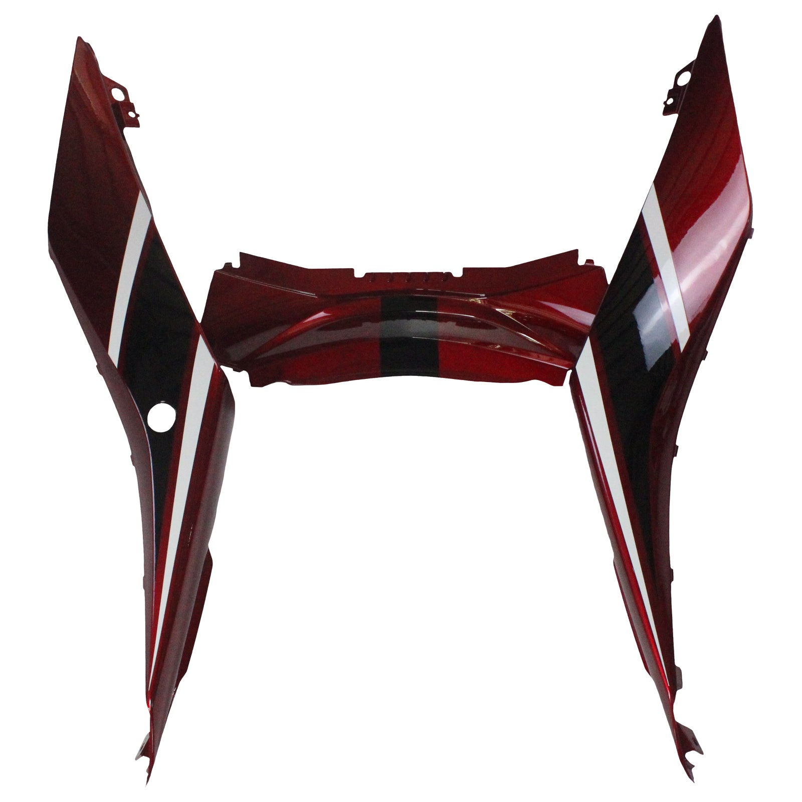 Amotopart Yamaha YZF-R3 2014-2018 R25 2015-2017 Kit de carenado negro y rojo Style1