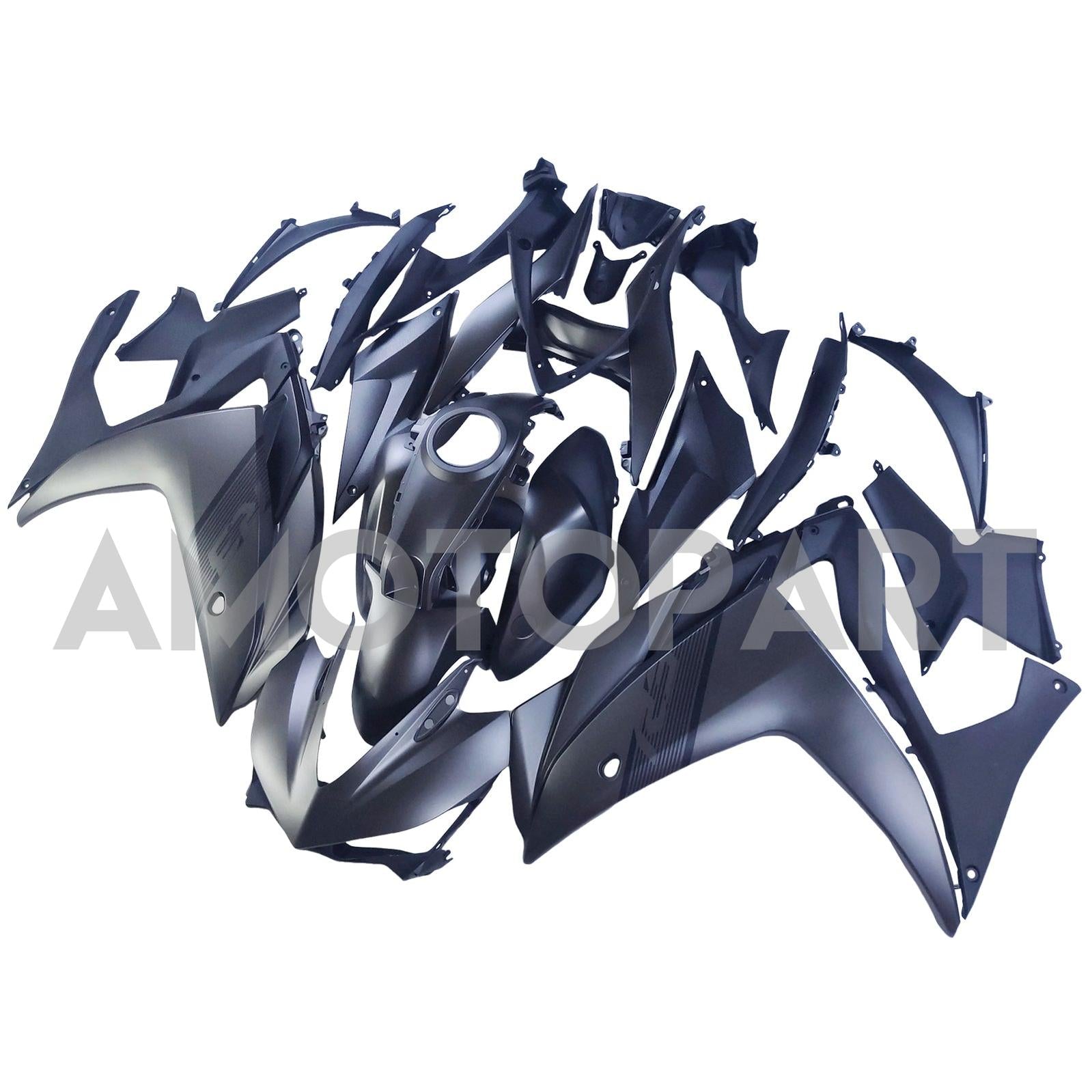Amotopart Yamaha YZF-R3 2014-2018 R25 2015-2017 Kit de carenagem cinza
