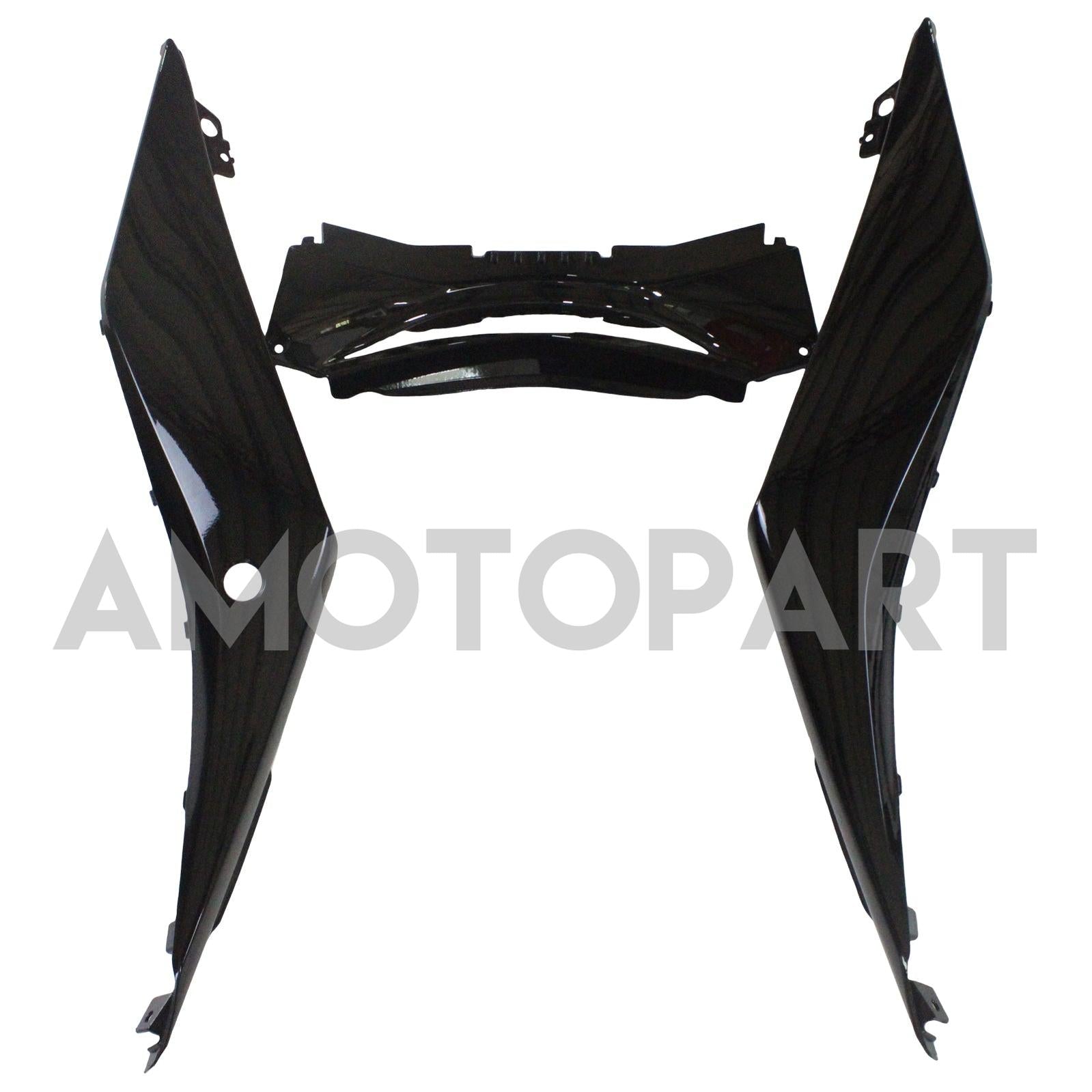 Amotopart Yamaha YZF-R3 2014–2018 R25 2015–2017 Schwarz&Rotes Style2-Verkleidungskit