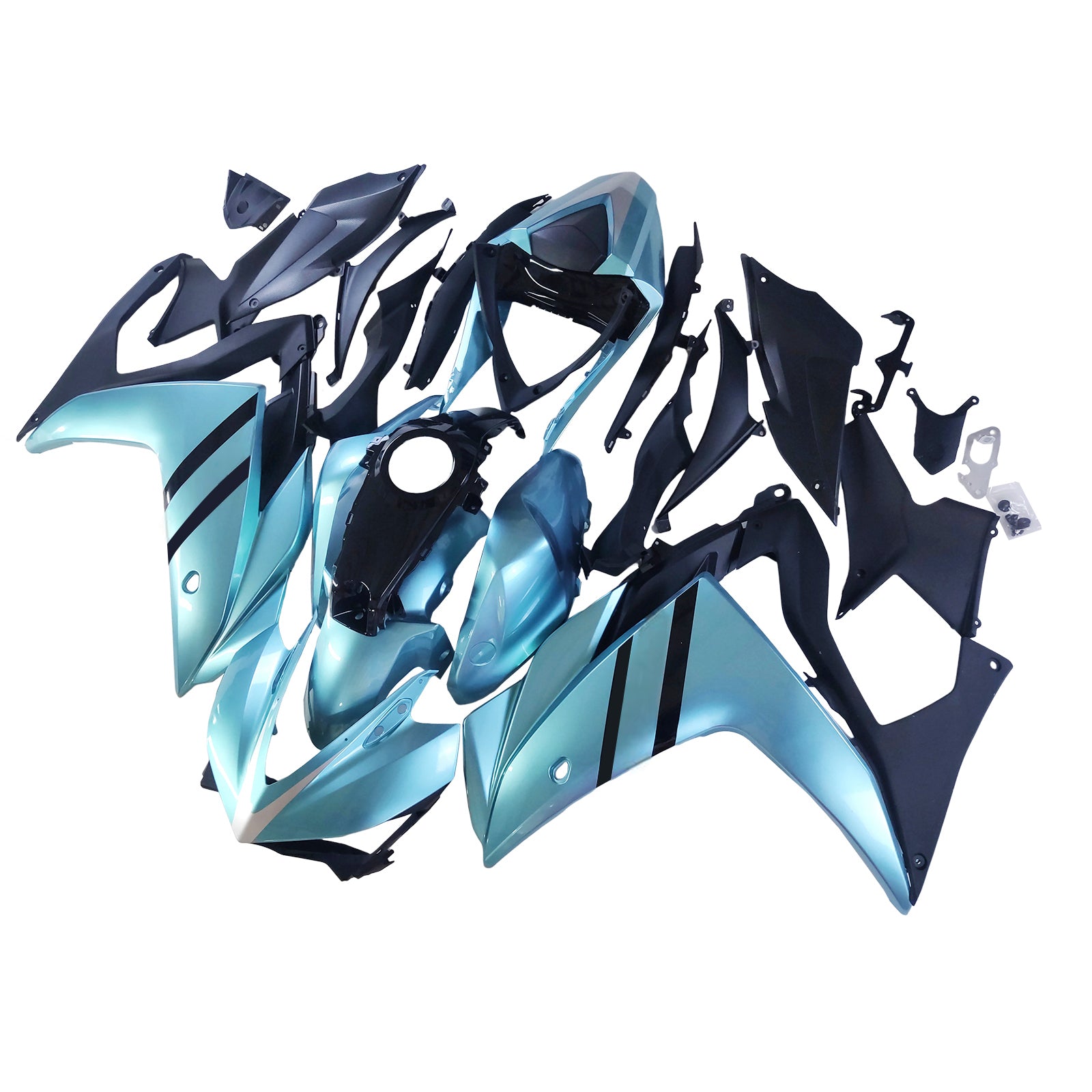 Amotopart Yamaha YZF-R3 2014-2018 R25 2015-2017 Light Blue Fairing Kit