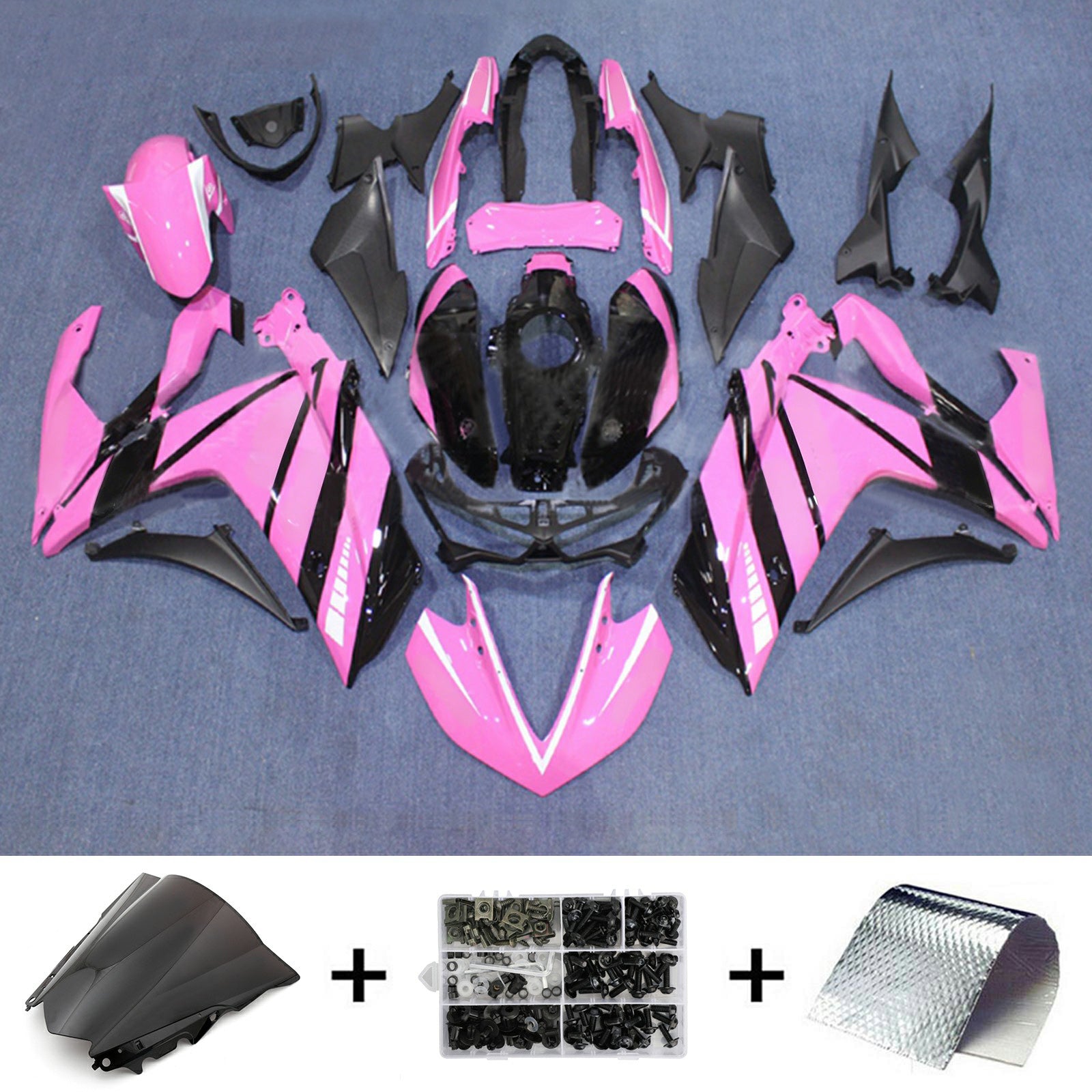 Amotopart YZF-R3 2014-2018 R25 2015-2017 Yamaha Pink Fairing Kit