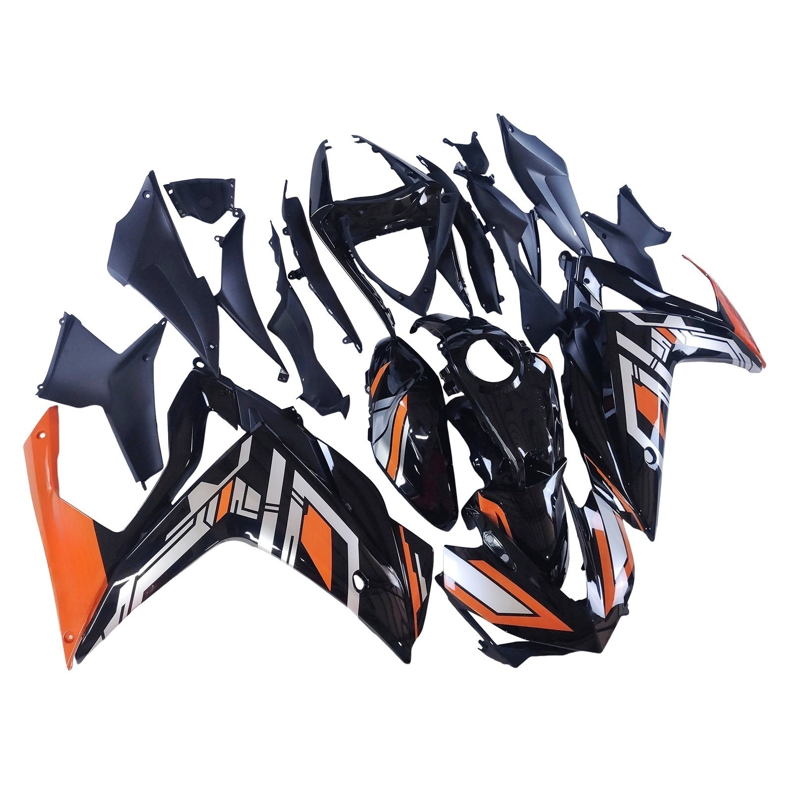 Amotopart YZF-R3 2014-2018 R25 2015-2017 Yamaha Black&Orange Fairing Kit