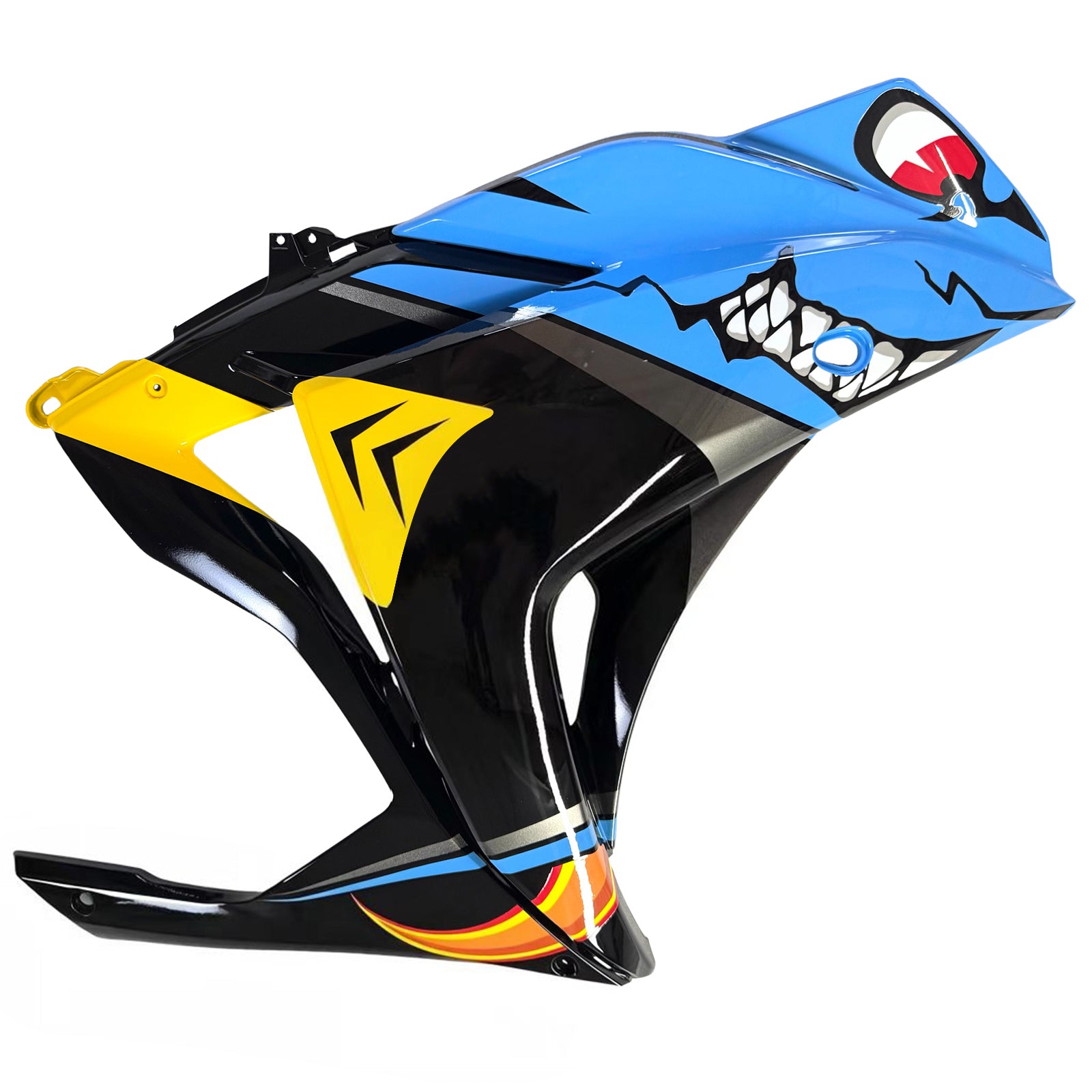 Amotopart YZF-R3 2014-2018 R25 2015-2017 ヤマハ ブルー&イエロー シャークティース フェアリングキット