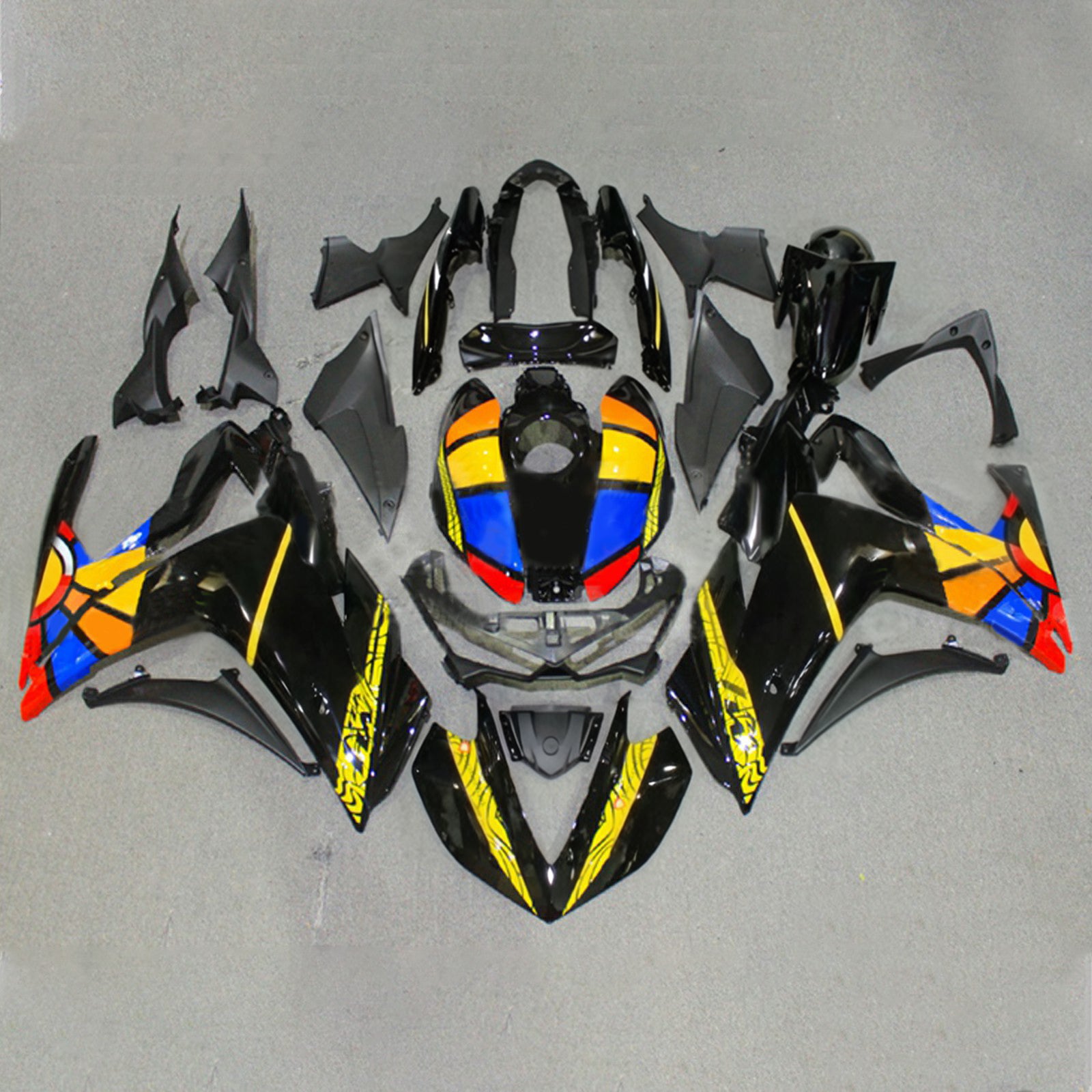 Amotopart YZF-R3 2014–2018 R25 2015–2017 Yamaha Mehrfarbiges Verkleidungsset