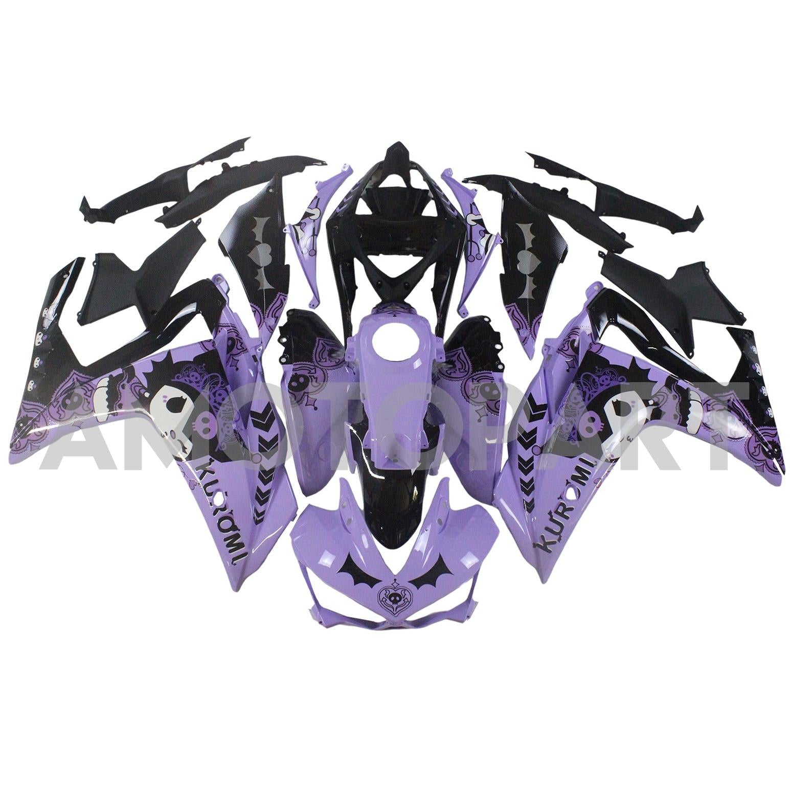 Amotopart YZF-R3 2014-2018 R25 2015-2017 Yamaha Purple&Black Fairing Kit