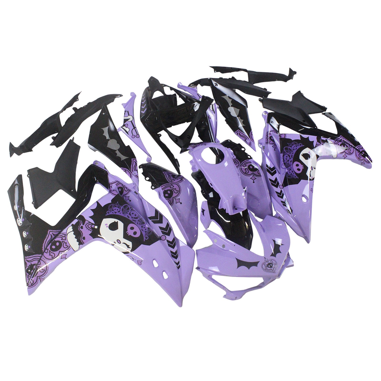Amotopart YZF-R3 2014-2018 R25 2015-2017 Yamaha Purple & Black Failing Kit