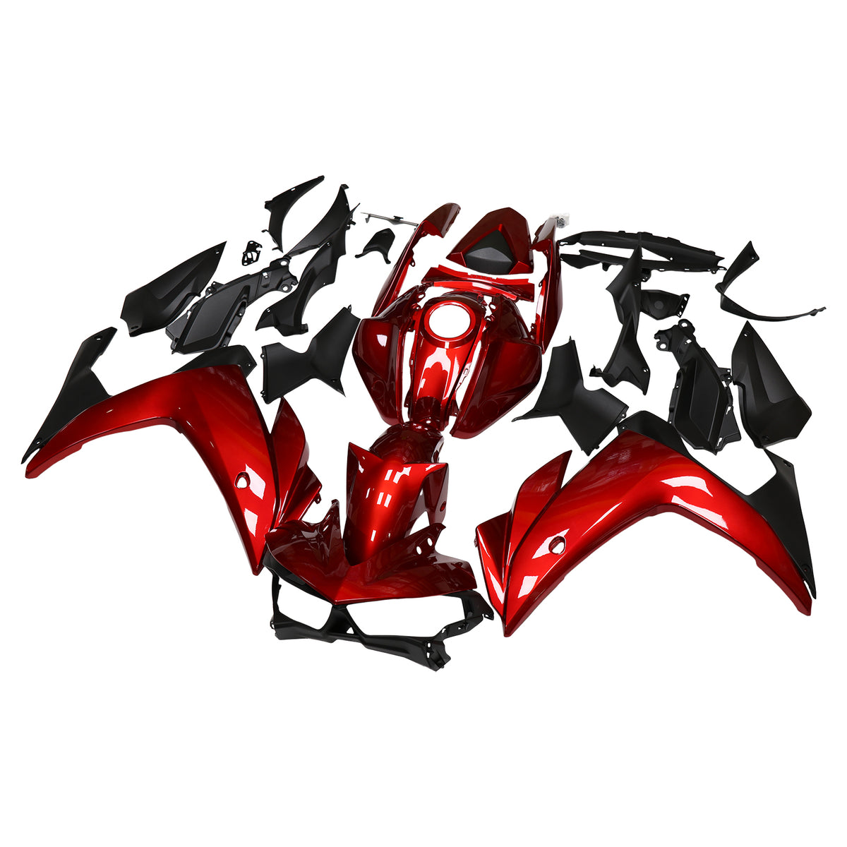 Amotopart 2014-2018 Yamaha YZF-R3 R25 Red Fairing Kit