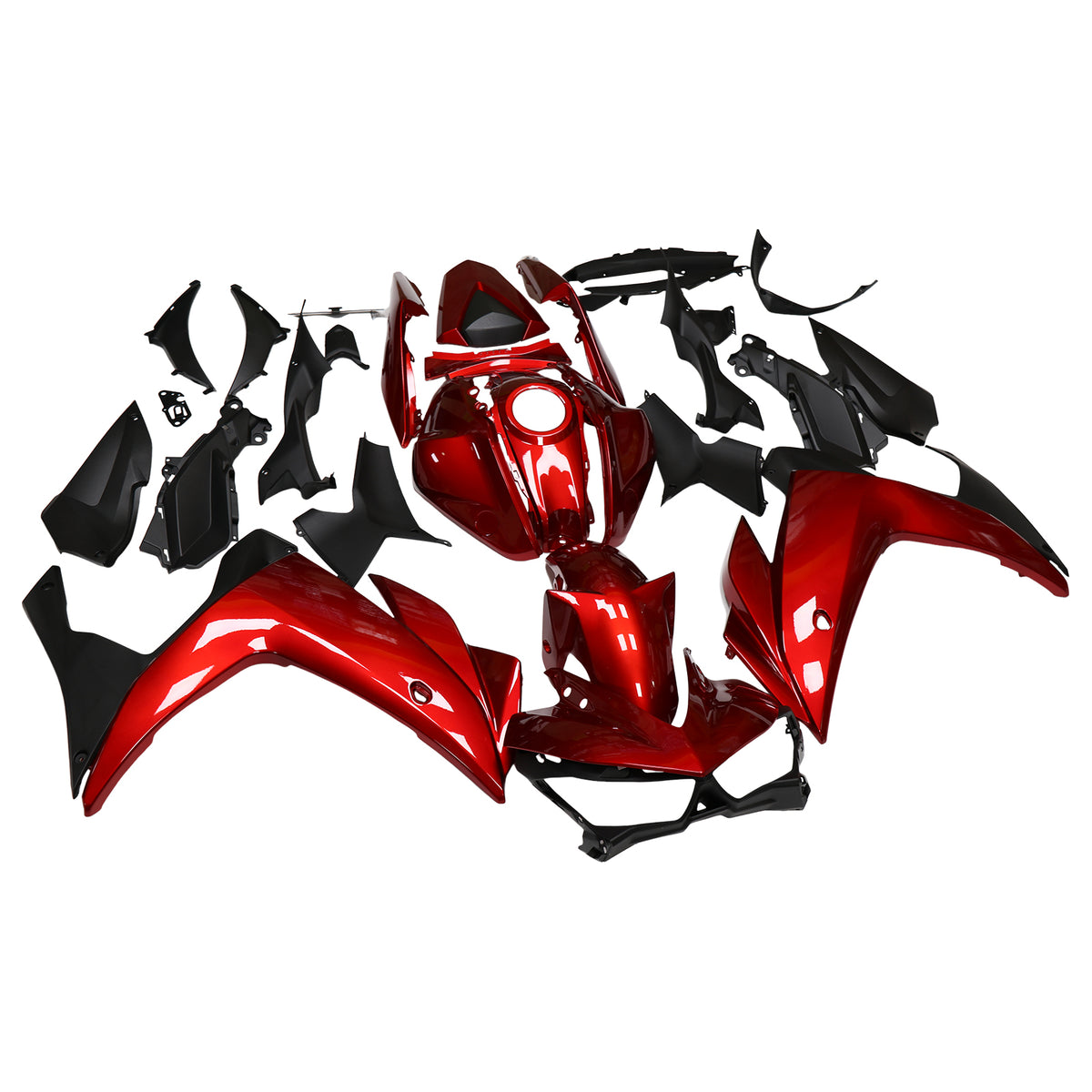Amotopart 2014-2018 Yamaha YZF-R3 R25 Red Fairing Kit