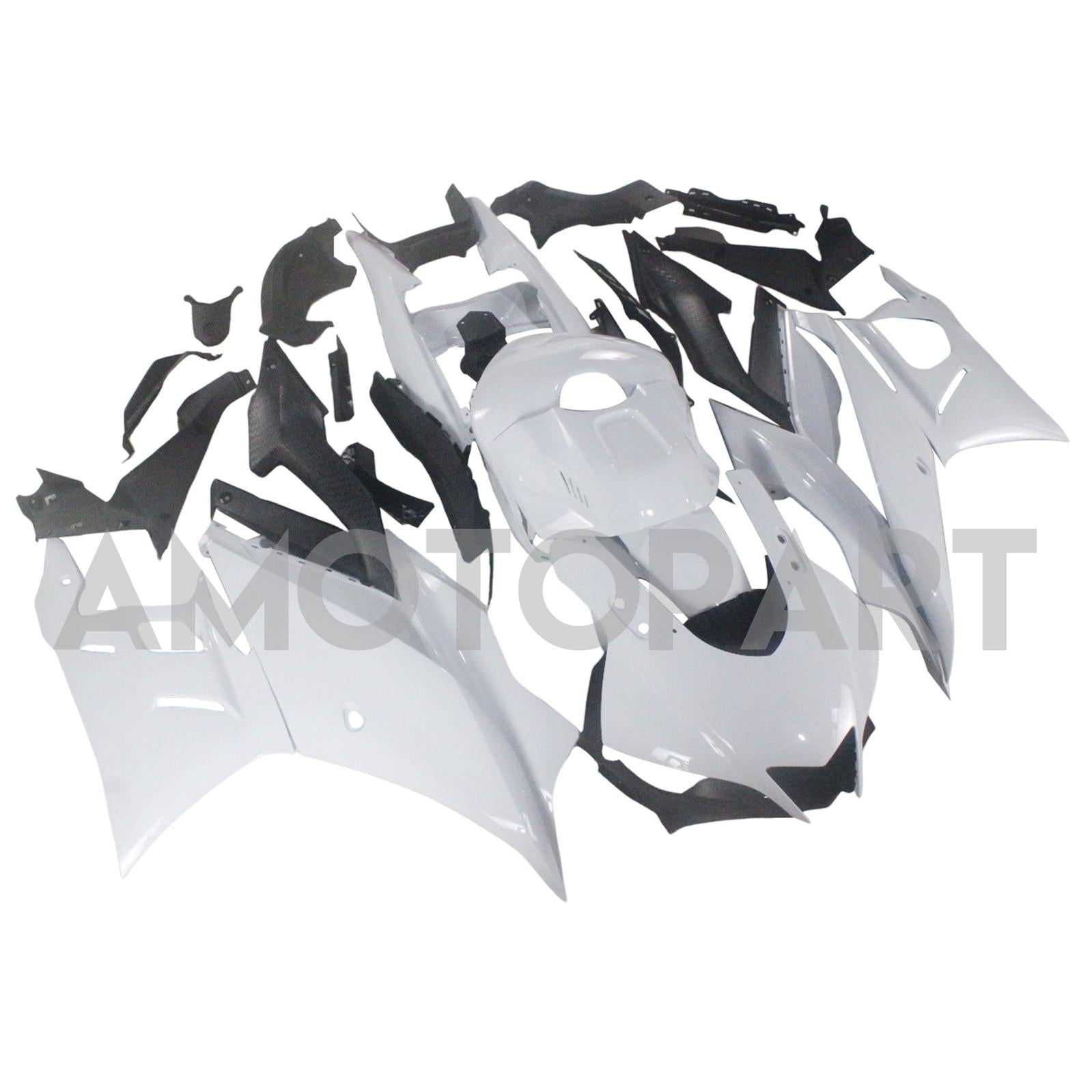 Amotopart 2019-2021 Yamaha YZF-R3 R25 White Fairing Kit