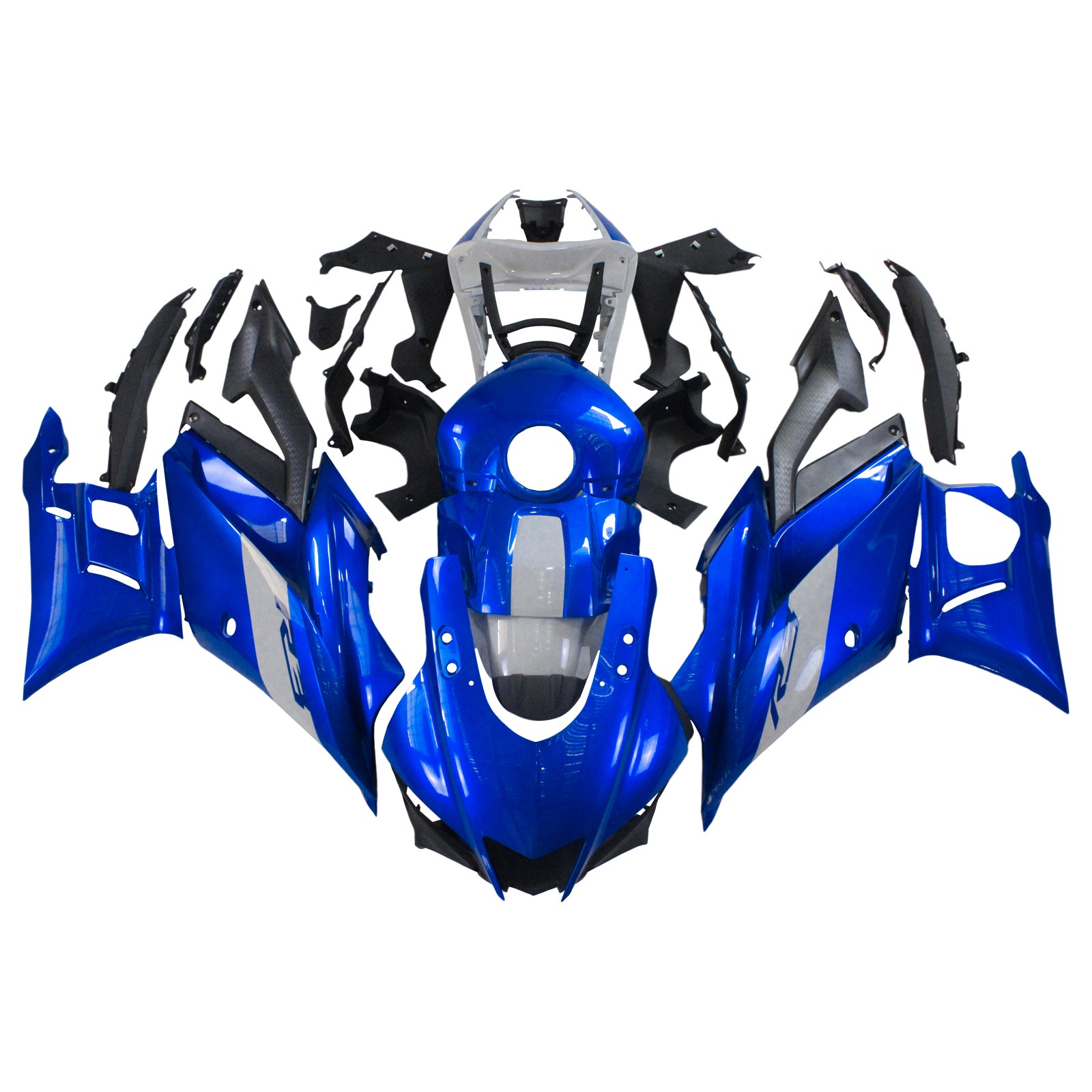 Amotopart 2019-2021 YZF-R3 R25 ヤマハ ブルー フェアリングキット