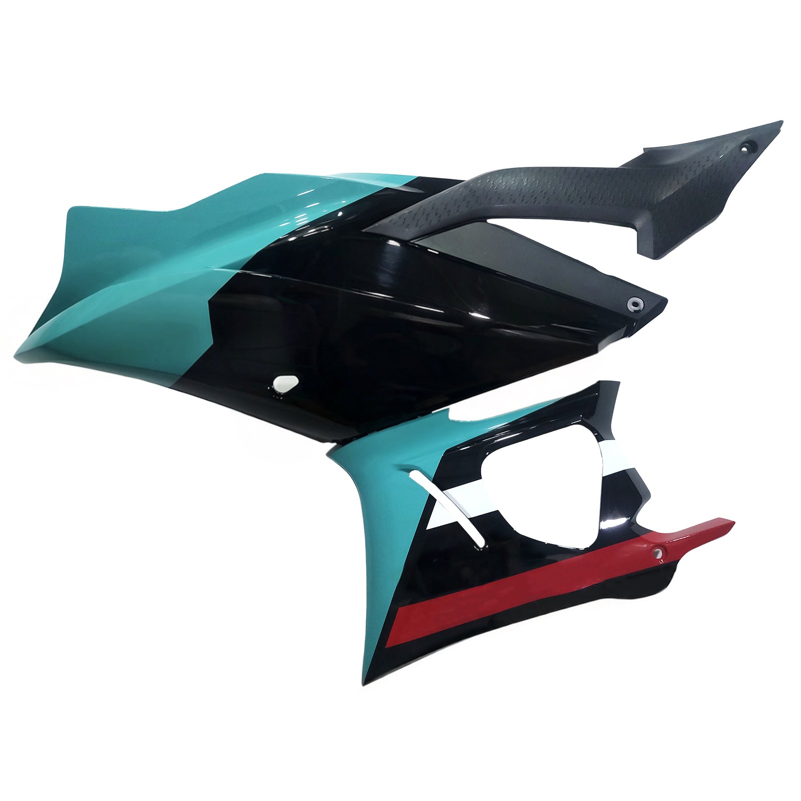 Amotopart Yamaha 2019–2021 YZF R3/YZF R25 Schwarz Blau Verkleidungsset