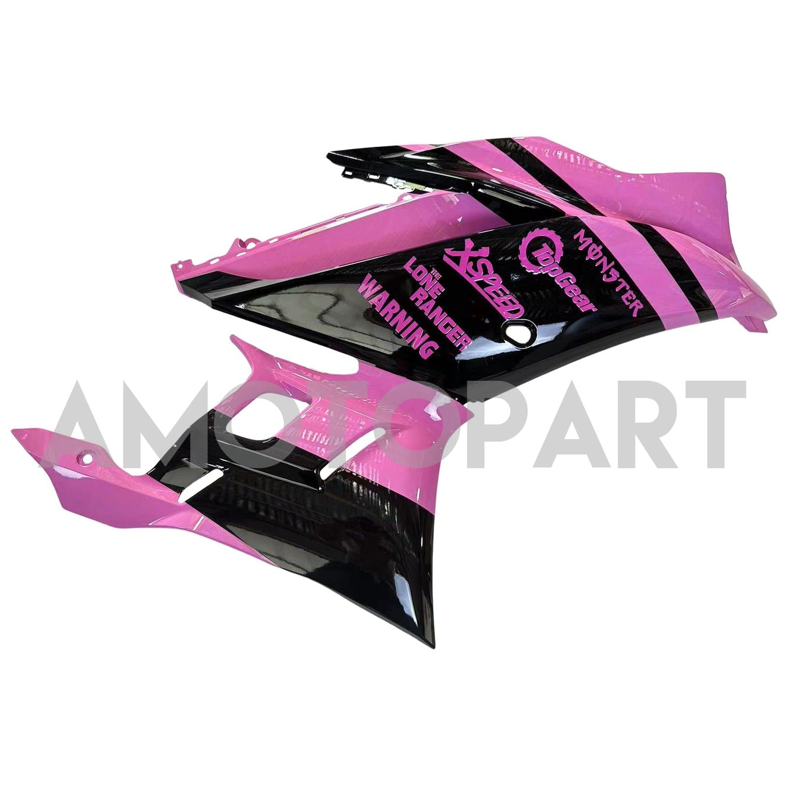Amotopart ヤマハ 2019-2021 YZF R3/YZF R25 ブラック ピンク フェアリングキット