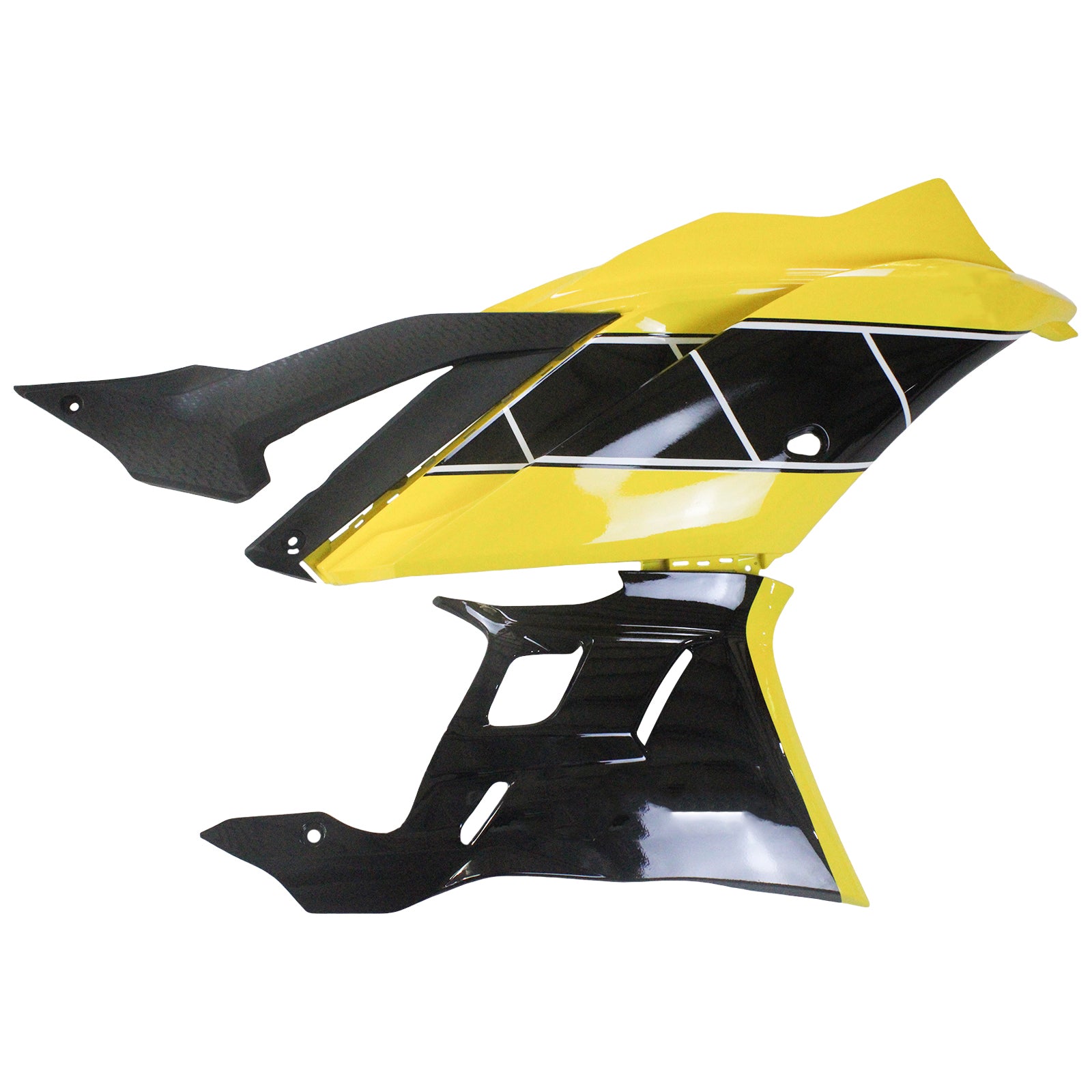 Amotopart Yamaha 2019-2021 YZF R3/YZF R25 Yellow Black Fairing Kit