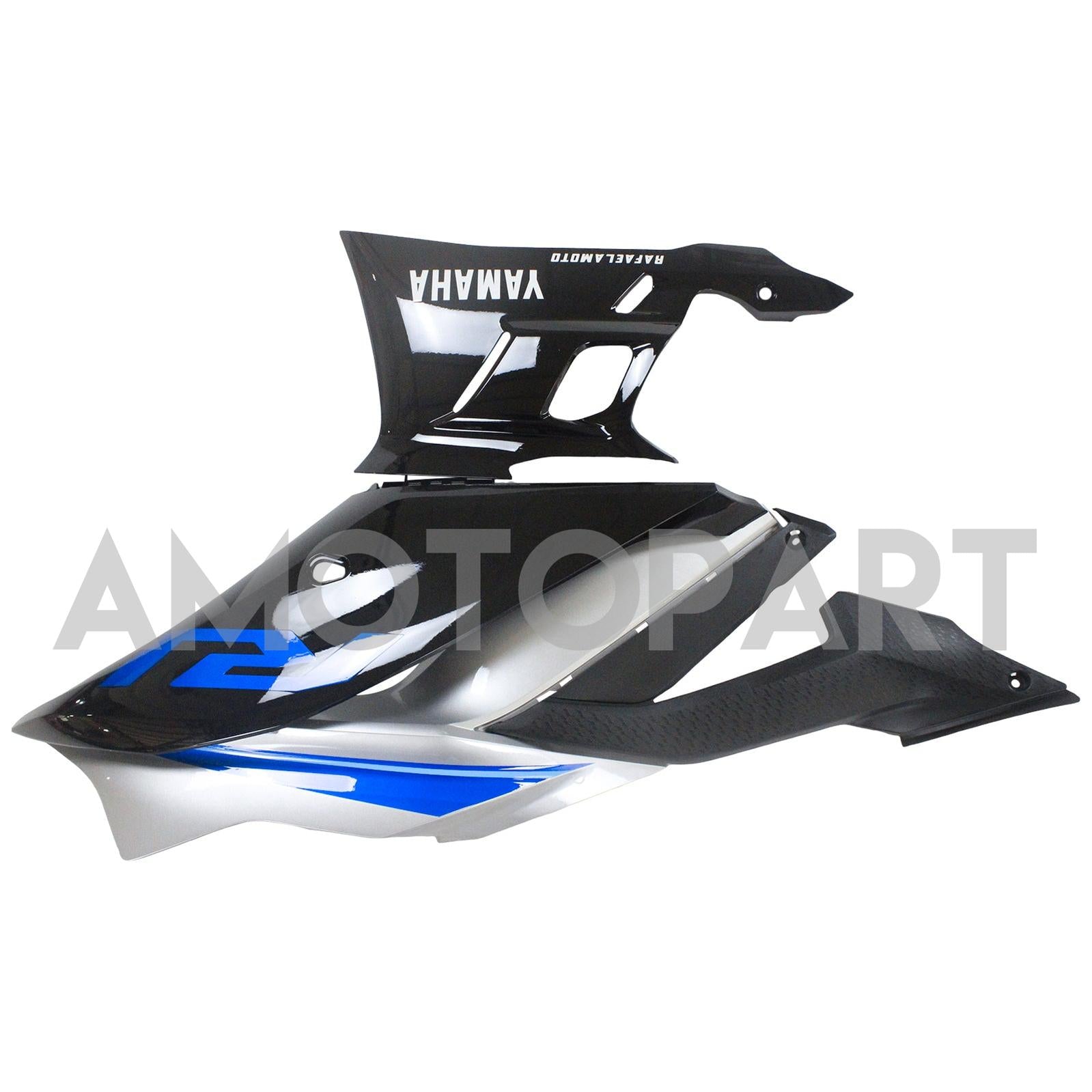 Amotopart Yamaha 2019-2021 YZF R3/YZF R25 Black Sliver Blue Fairing Kit