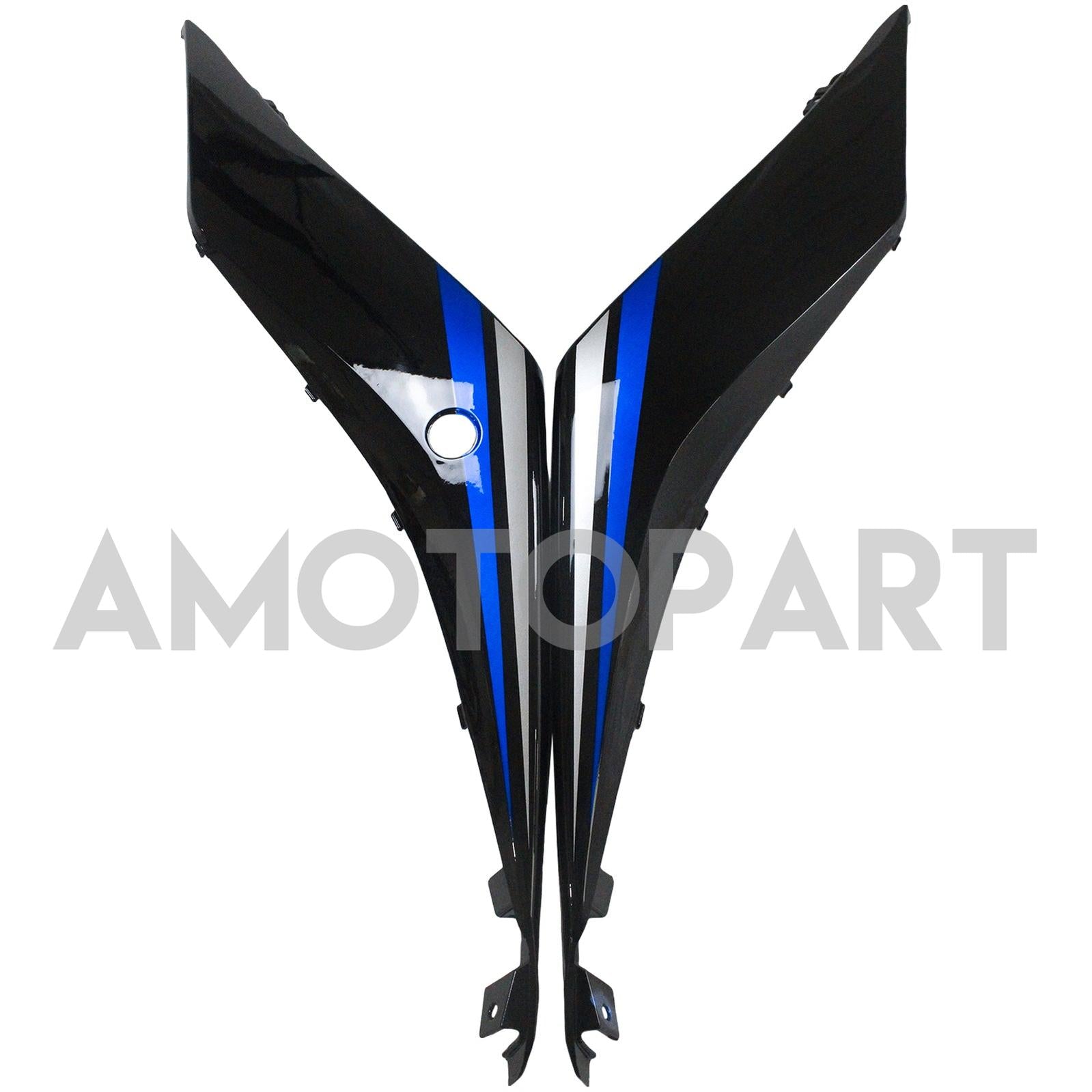Amotopart Yamaha 2019-2021 YZF R3/YZF R25 Black Sliver Blue Fairing Kit