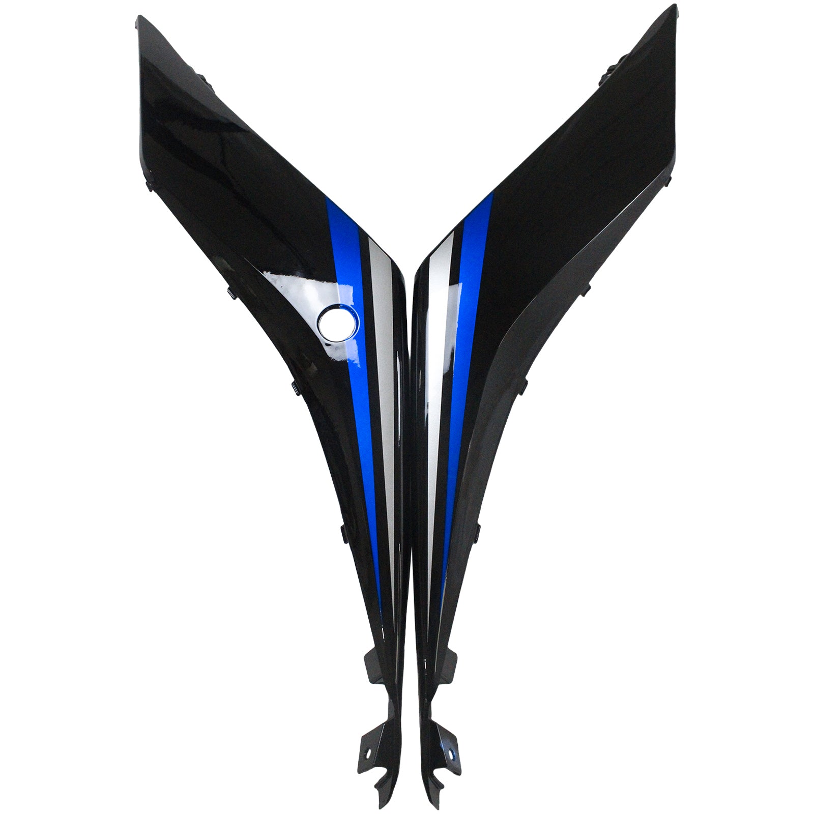 Amotopart Yamaha 2019-2021 YZF R3/YZF R25 Kit de carenagem azul de lasca preta