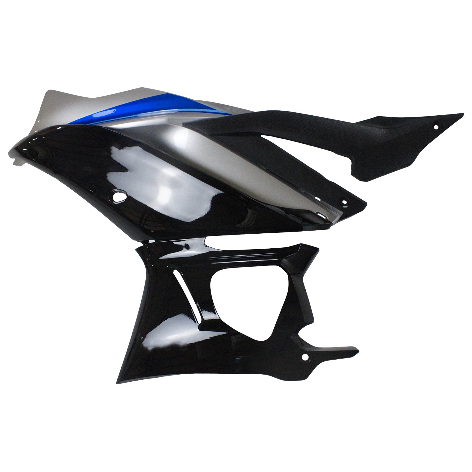 Amotopart Yamaha 2019-2021 YZF R3/YZF R25 Kit de carenagem azul de lasca preta