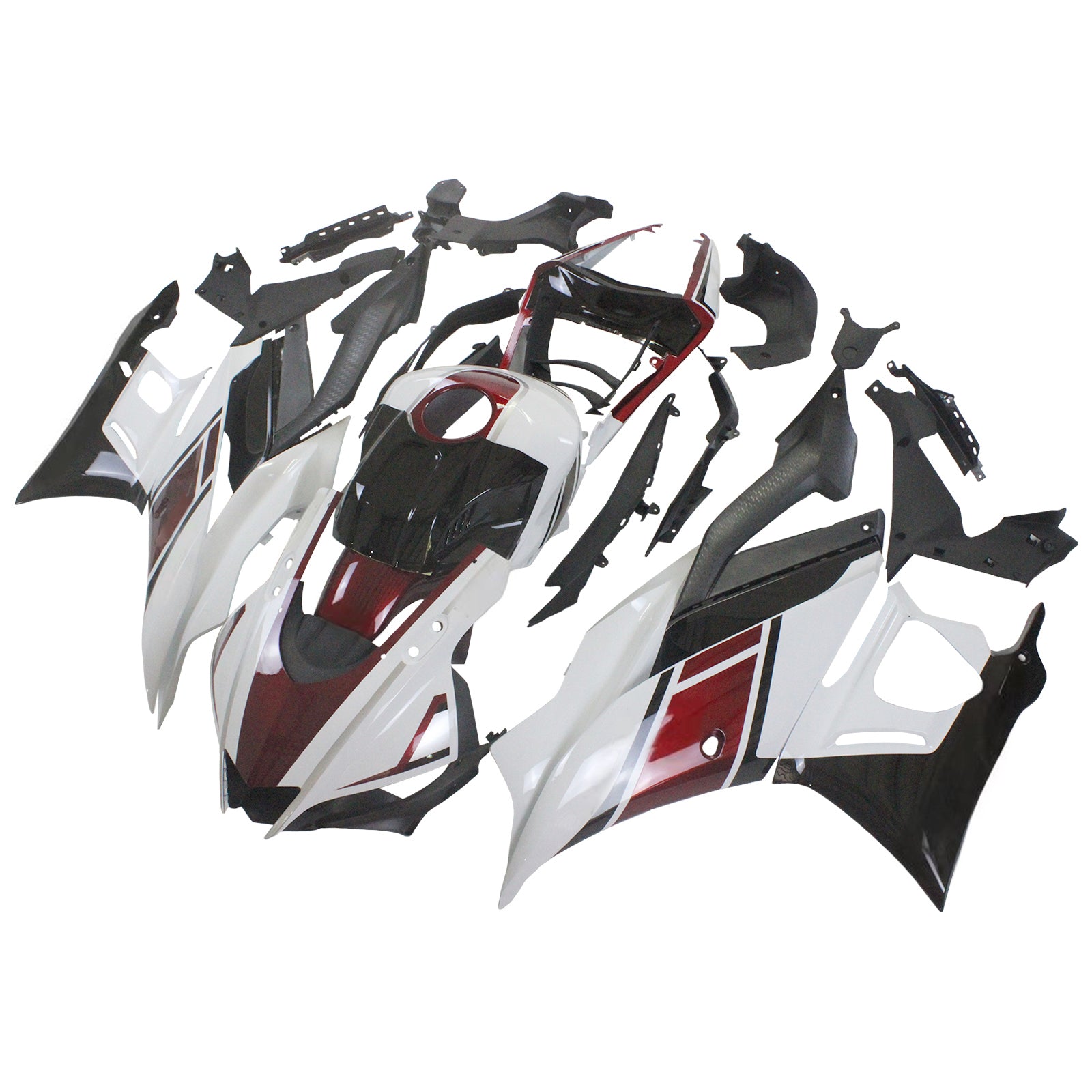 Amotopart Yamaha 2019-2021 YZF R3/YZF R25 Red Black White Fairing Kit