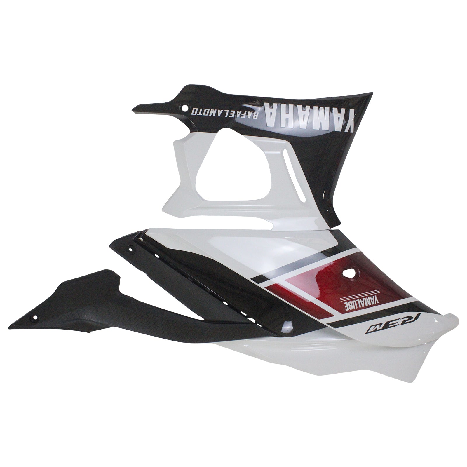 Amotopart Yamaha 2019–2021 YZF R3/YZF R25 Rot Schwarz Weiß Verkleidungsset