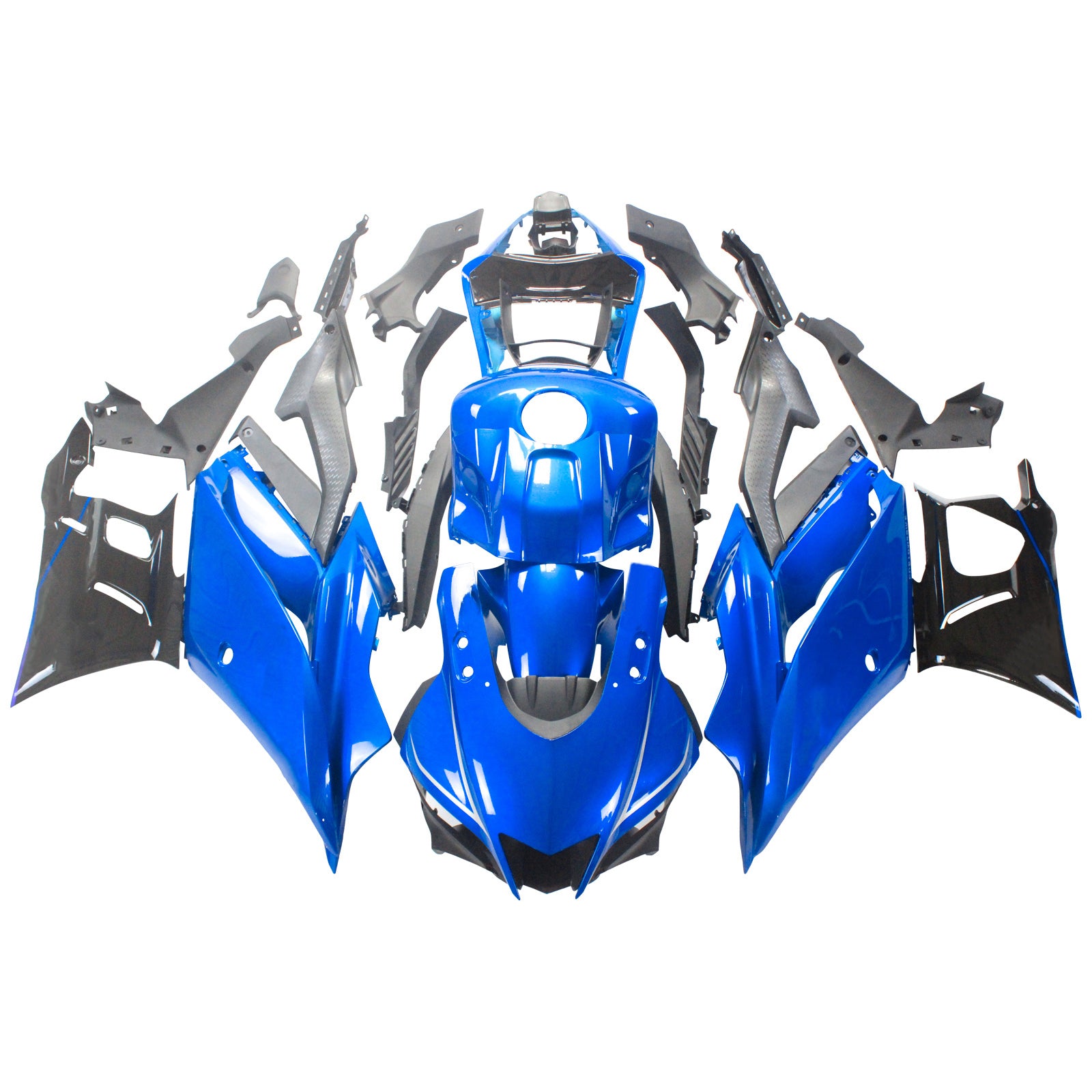 Amotopart Yamaha 2019-2021 YZF R3/YZF R25 Black & Blue Style4 Failing Kit