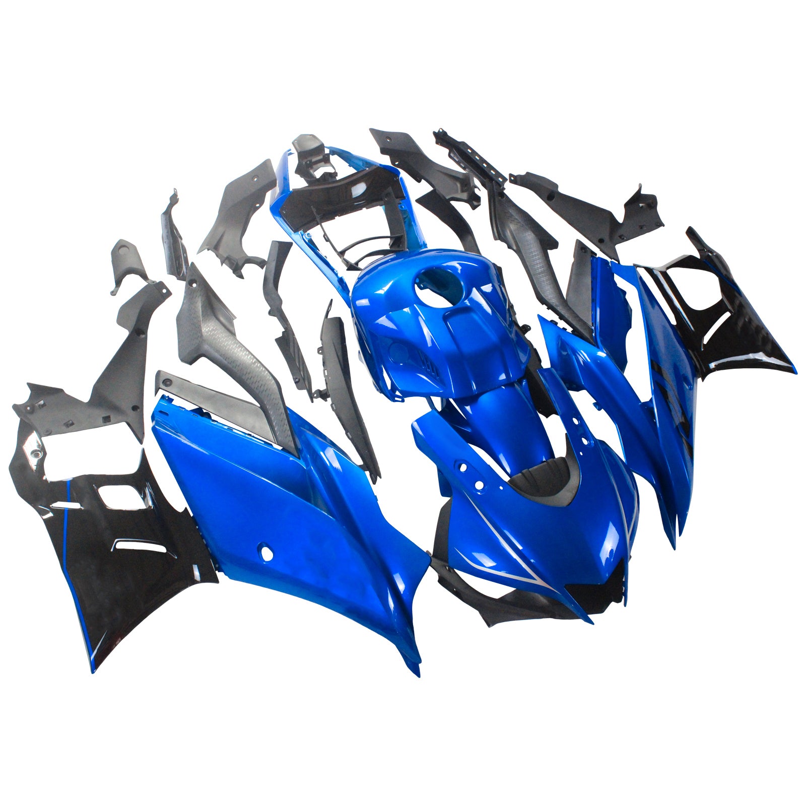 Amotopart Yamaha 2019-2021 YZF R3/YZF R25 Black & Blue Style4 Failing Kit