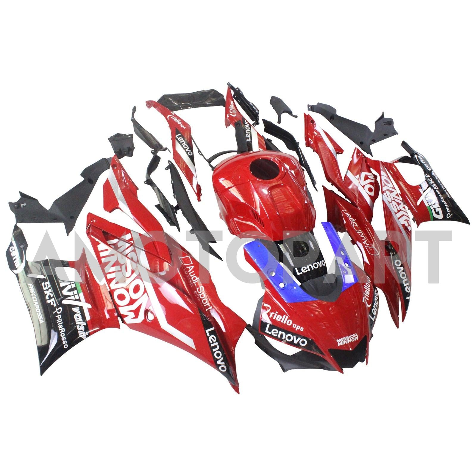 Amotopart Yamaha 2019-2021 YZF R3/YZF R25 Red&Black Style1 Fairing Kit