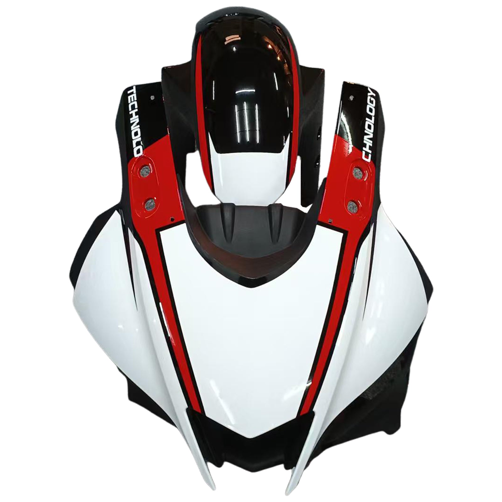 Amotopart Yamaha 2019–2021 YZF R3/YZF R25 Rot&Schwarzes Style7-Verkleidungskit