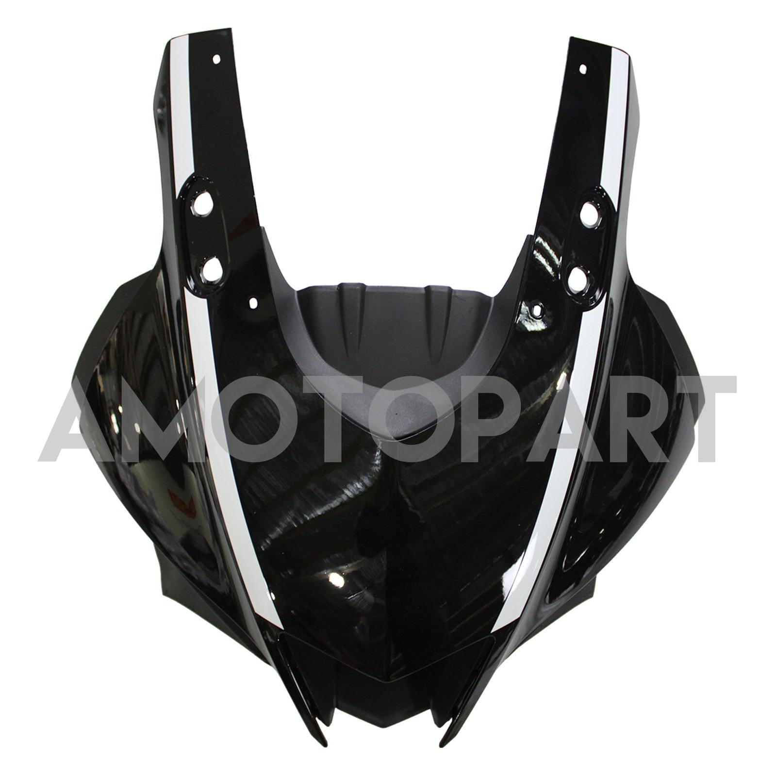 Amotopart 2022-2024 Yamaha YZF-R3 R25 Black with White Accents Fairing Kit
