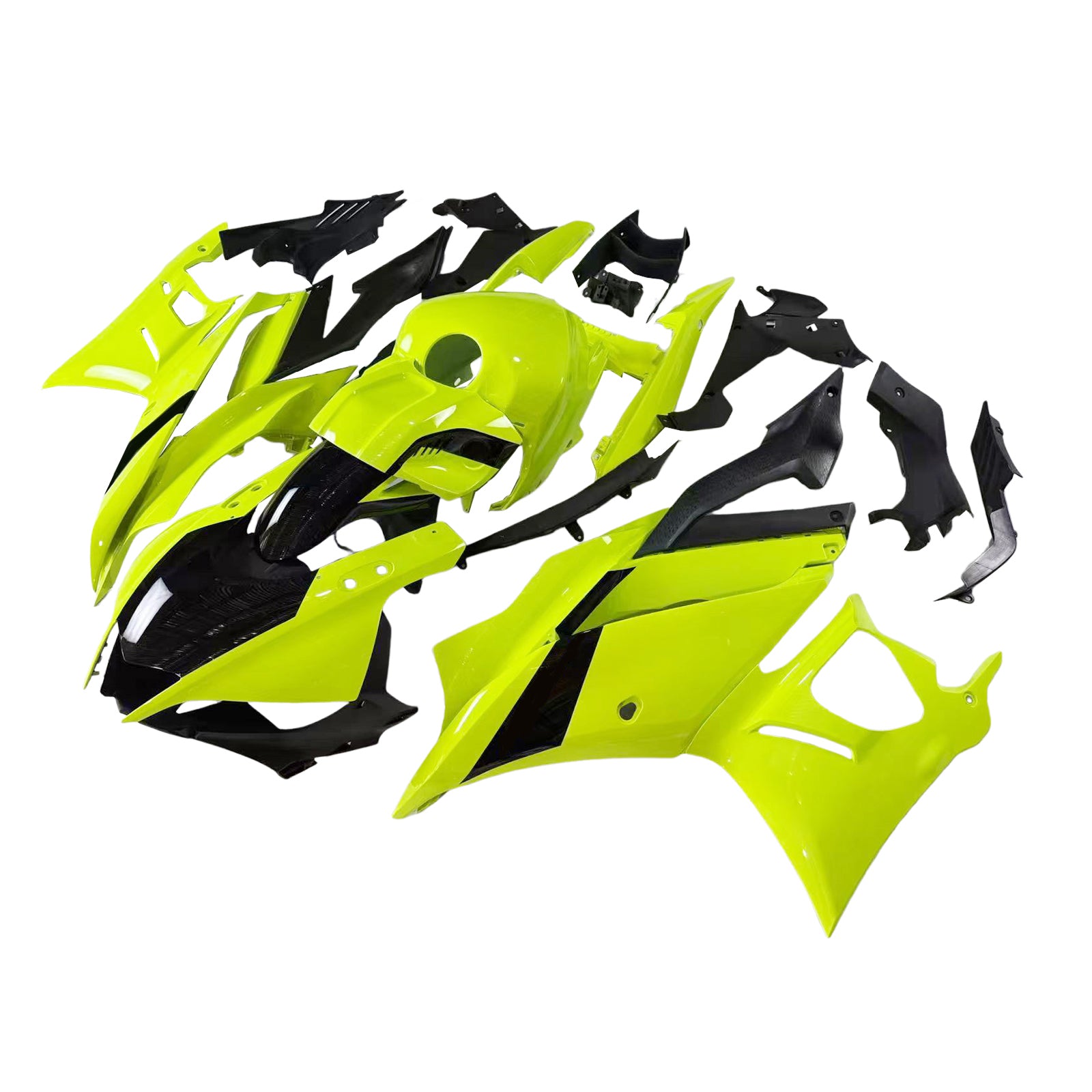 Amotopart Yamaha 2019-2021 YZF R3/YZF R25 Yellow&Black Style4 Fairing Kit