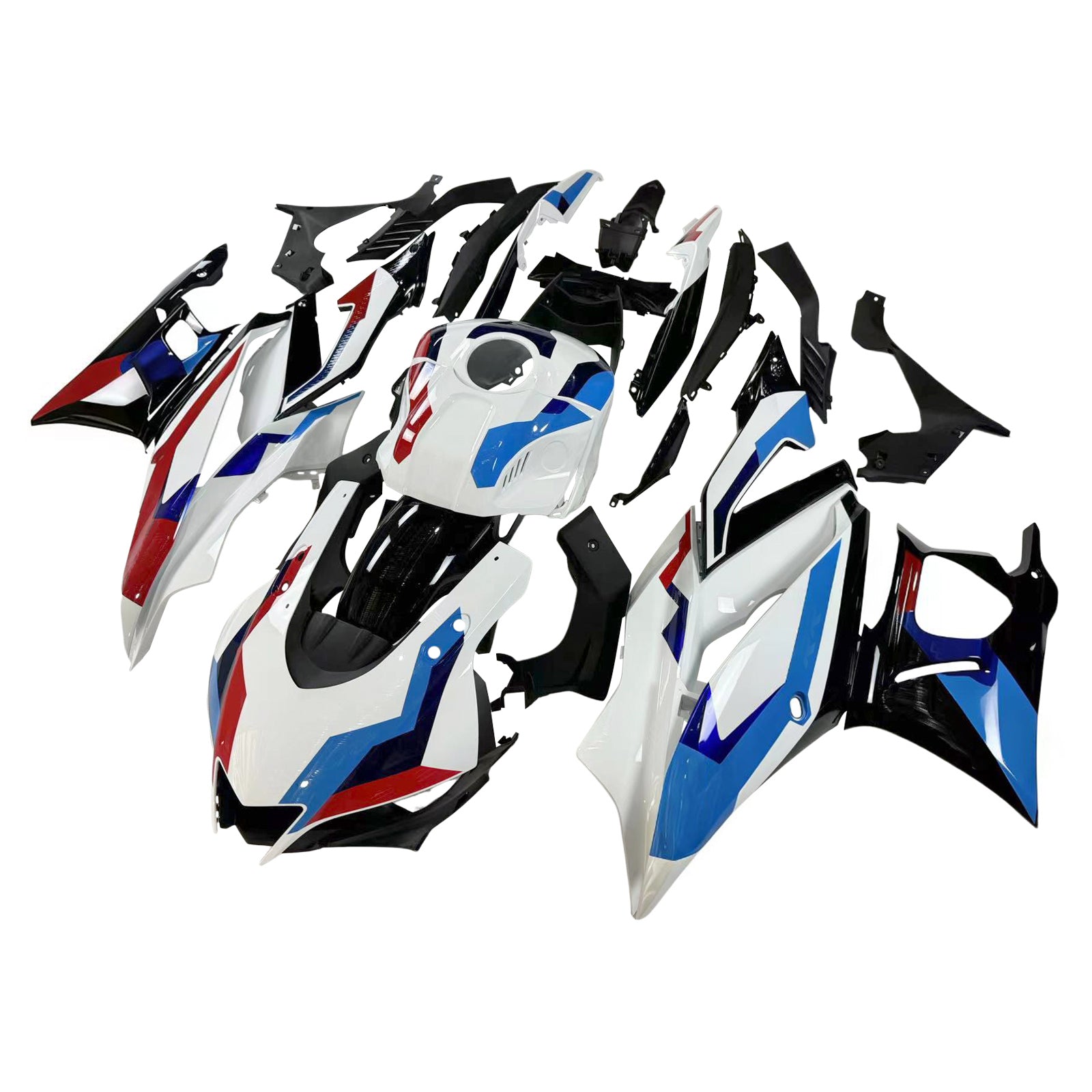 Amotopart Yamaha 2019–2021 YZF R3/YZF R25 Rot&Blue Style2 Verkleidungssatz