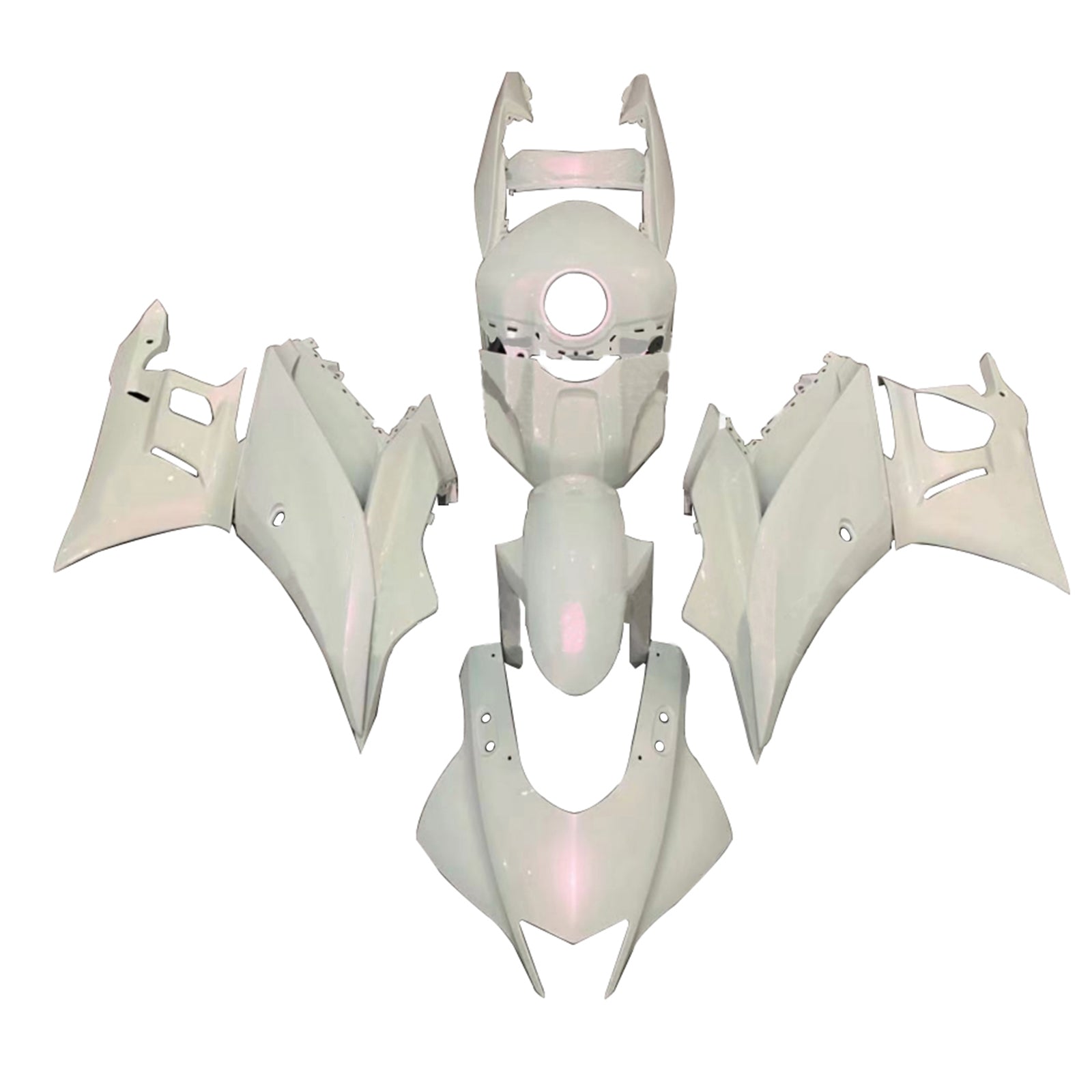 Amotopart Yamaha 2019-2021 YZF R3/YZF R25 Kit de carenagem branca de pérola