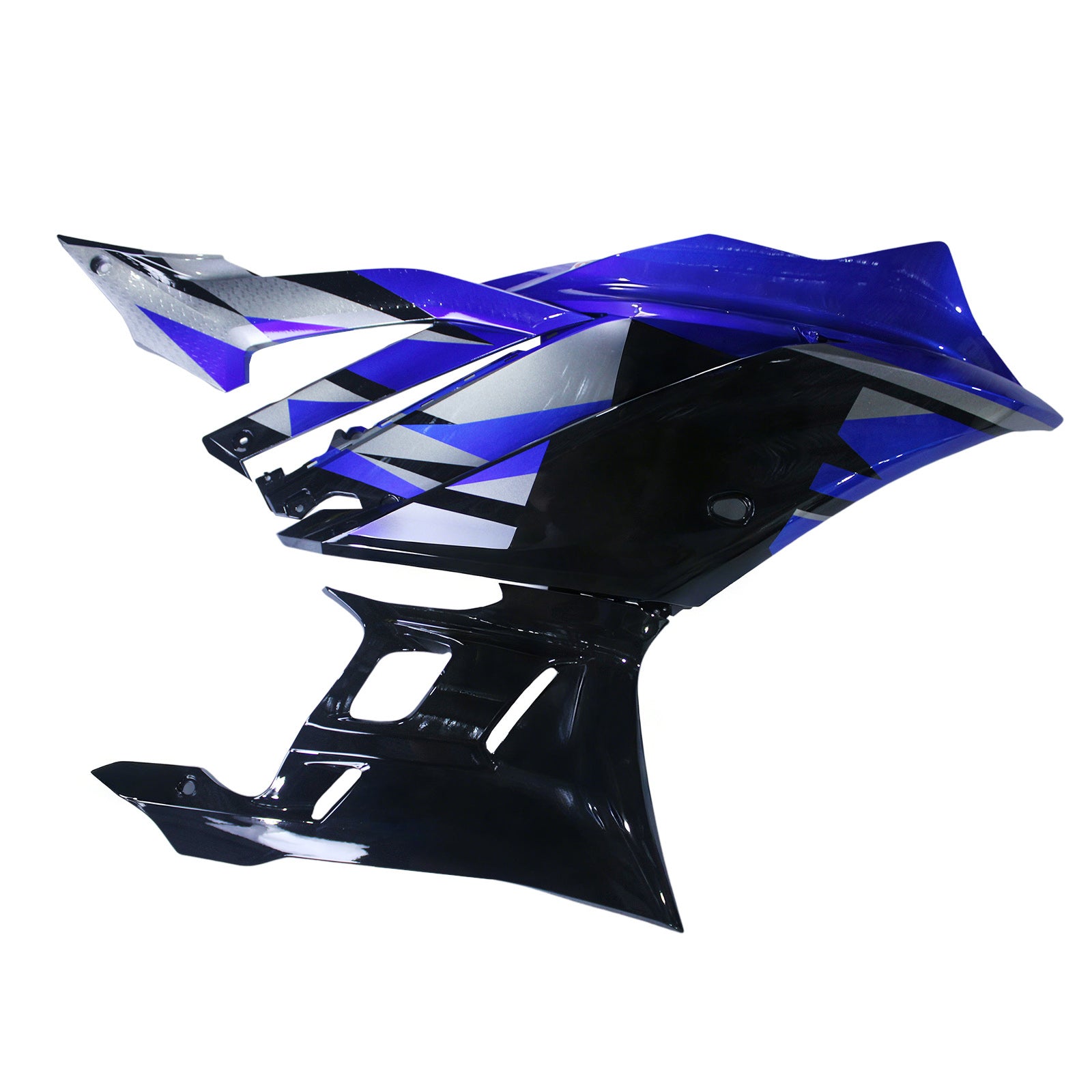 Amotopart 2019-2021 Yamaha YZF-R3 R25 Blue Black Fairing Kit