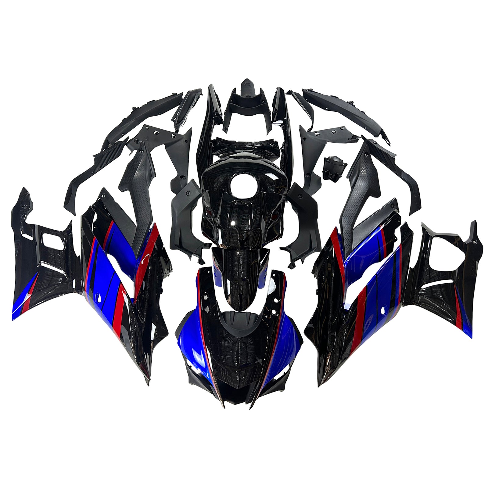 Amotopart 2019-2021 Yamaha YZF-R3 R25 Black Red Blue Fairing Kit