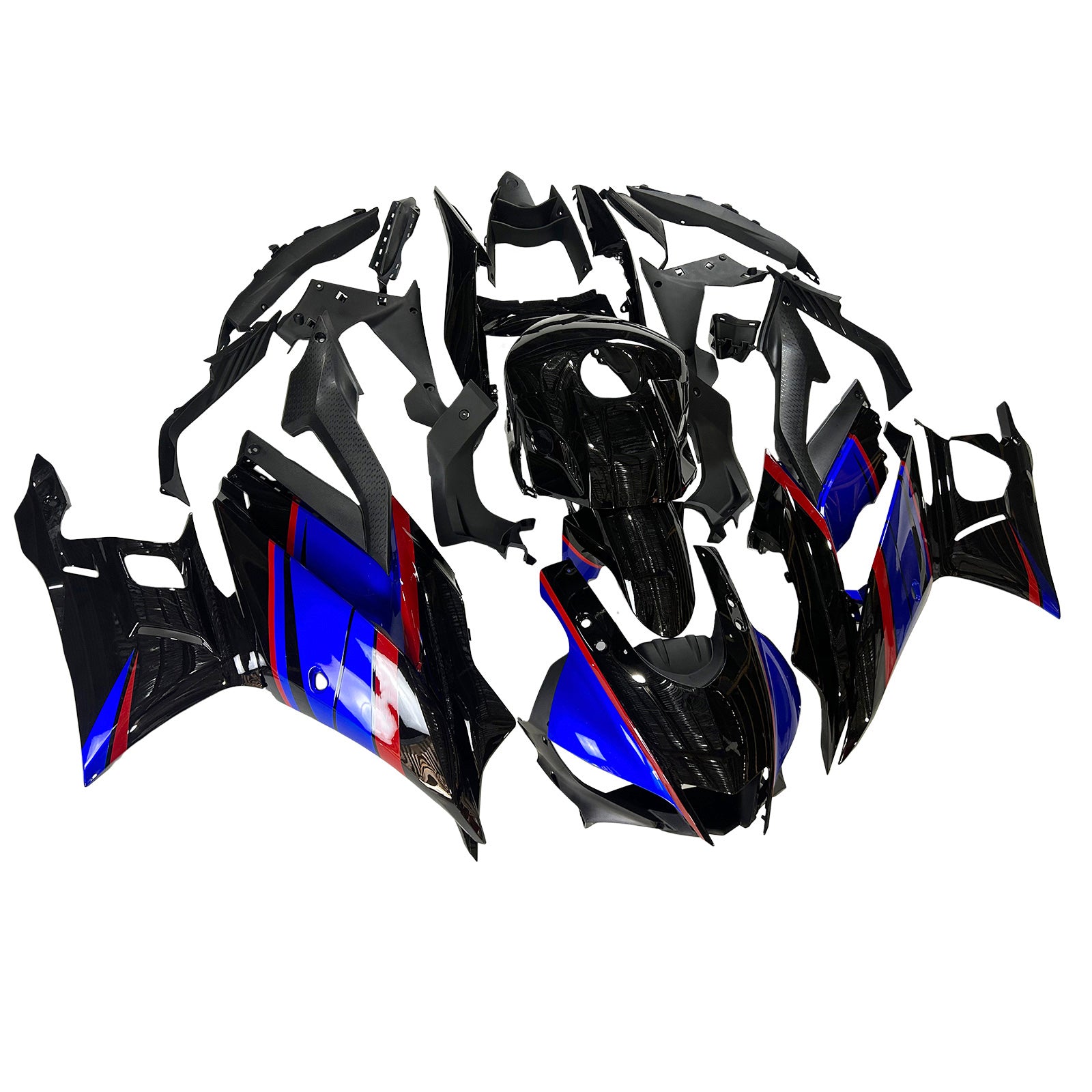 Amotopart 2019-2021 Yamaha YZF-R3 R25 Black Red Blue Fairing Kit