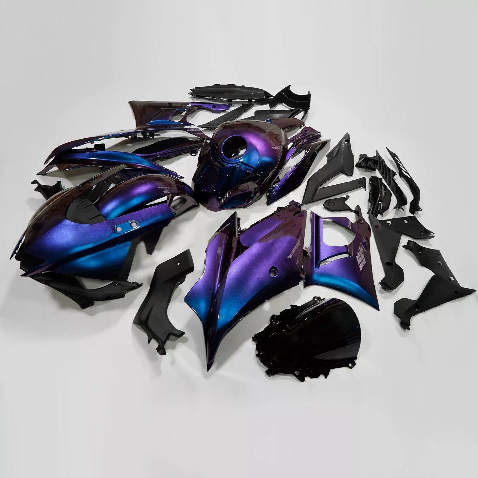 AMOTOPT 2019-2021 YAMAHA YZF-R3 R25 KIT de carenagem branca