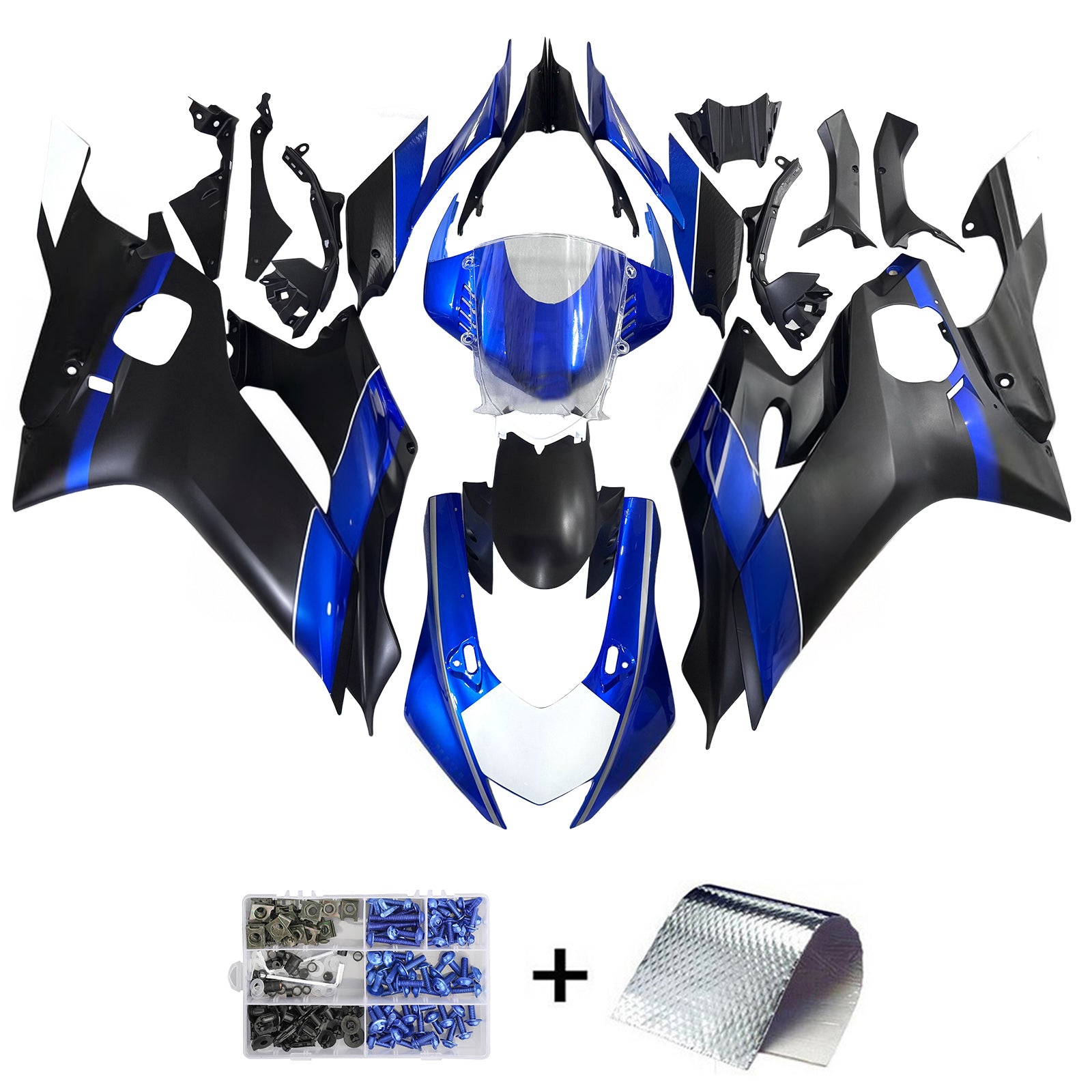 Aotopart Yamaha 2017-2023 YZF 600 R6 Black Blue Fairing Kit