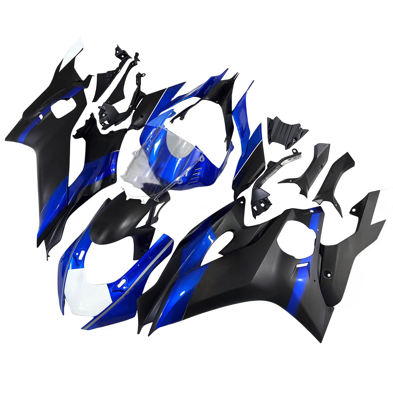 Aotopart Yamaha 2017–2023 YZF 600 R6 Schwarz Blau Verkleidungsset