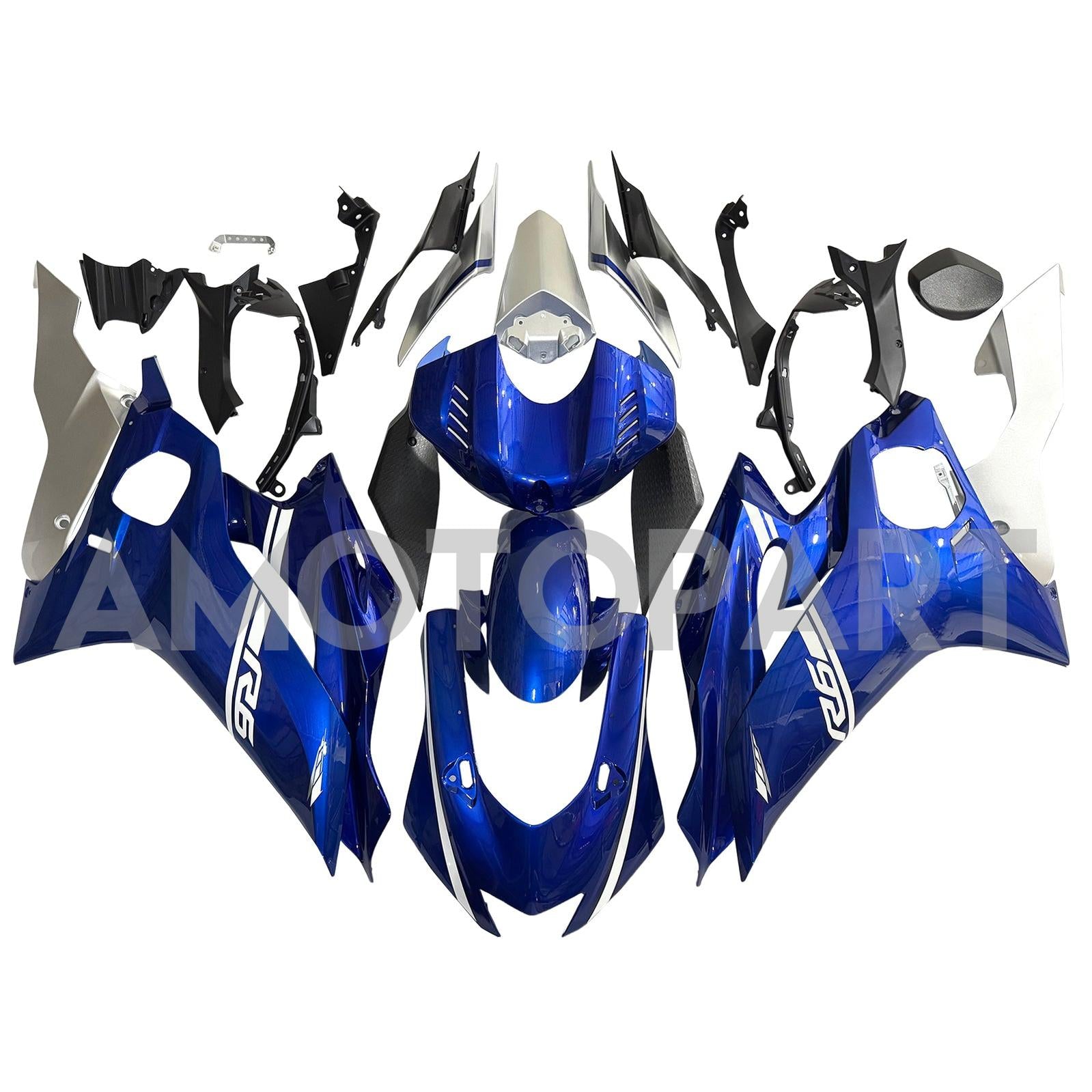 Amotopart Yamaha YZF-R6 2017-2023 Blue Style1 Fairing Kit
