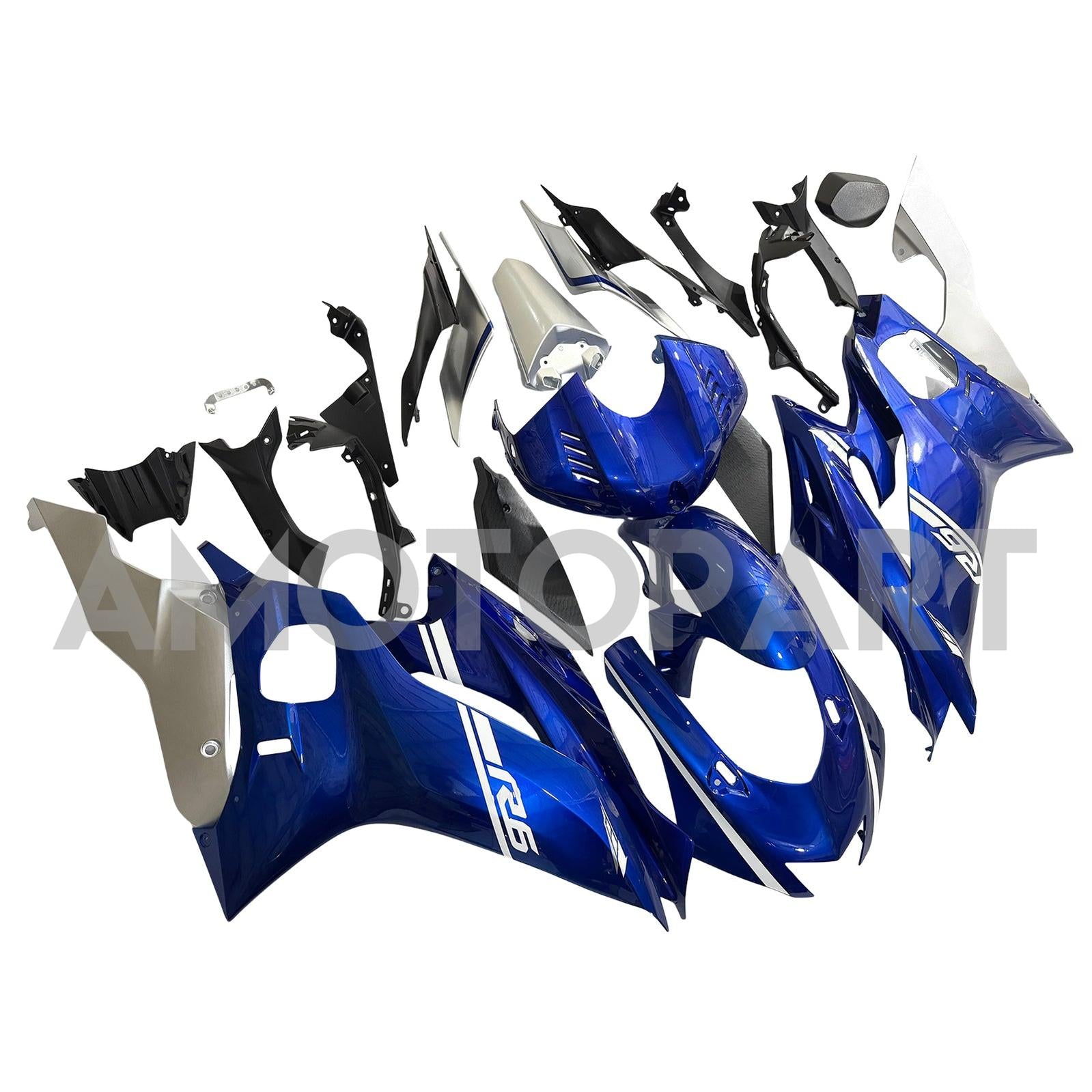 Amotopart Yamaha YZF-R6 2017-2023 Blue Style1 Fairing Kit