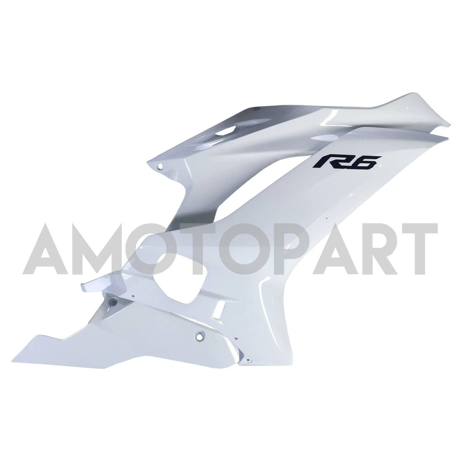 Amotopart Yamaha YZF-R6 2017-2023 Weißes Verkleidungskit
