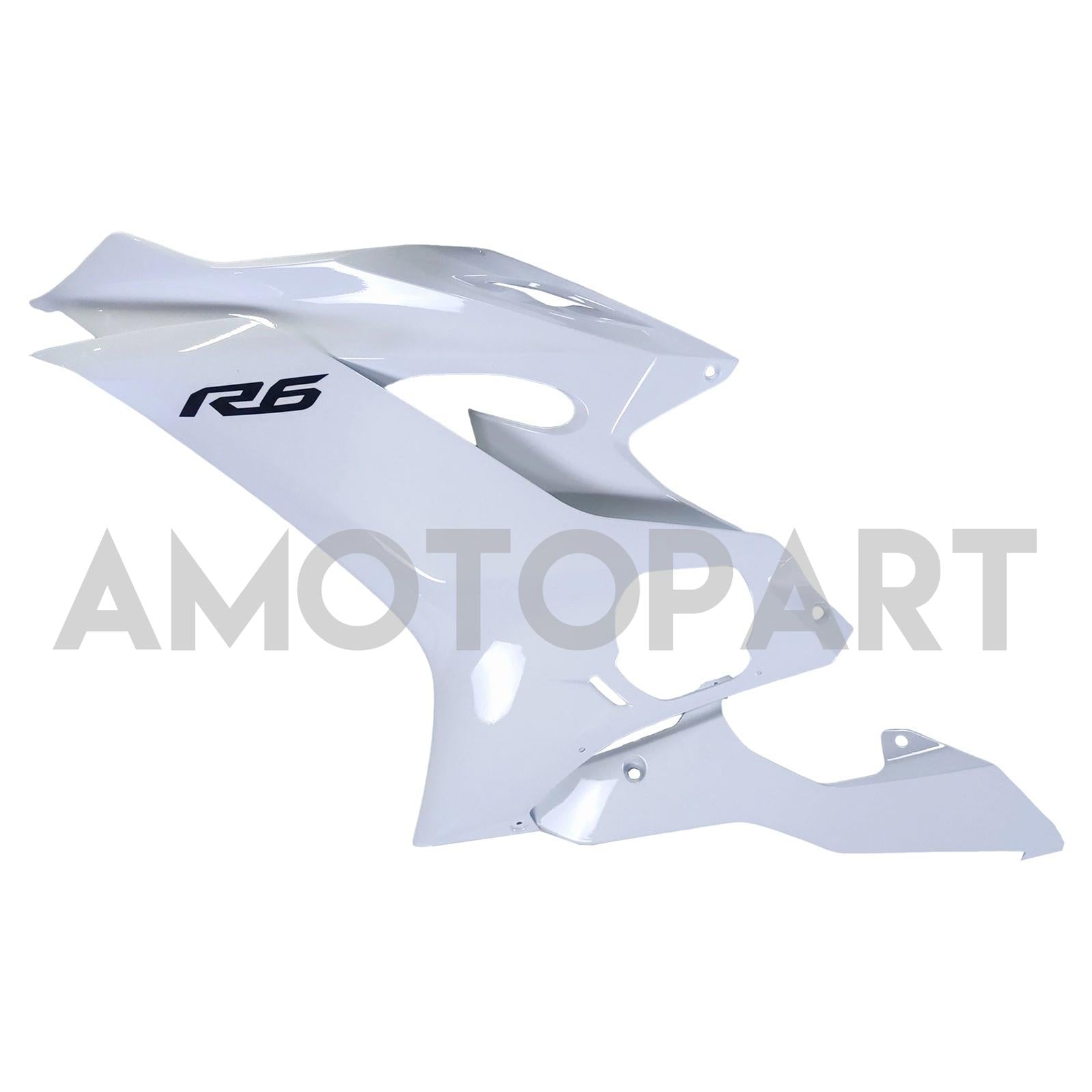 Amotopart Yamaha YZF-R6 2017-2023 Weißes Verkleidungskit