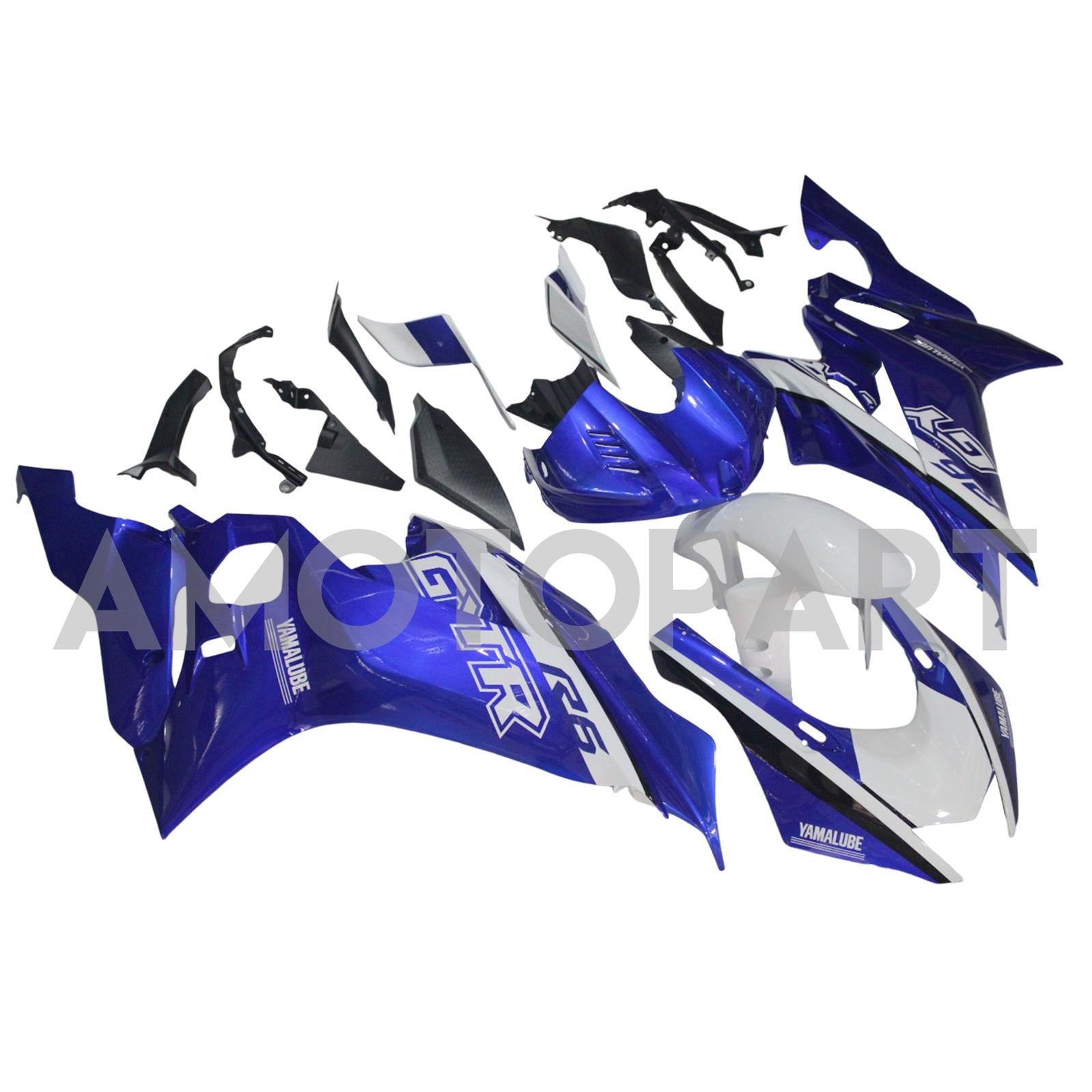 Amotopart Yamaha YZF-R6 2017-2023 Blue Style6 Fairing Kit
