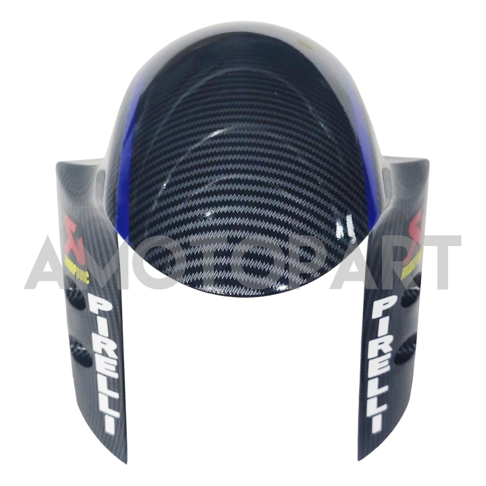 Amotopart 2017-2023 Yamaha YZF R6 Uhlíkové vlákno černé modré kapky