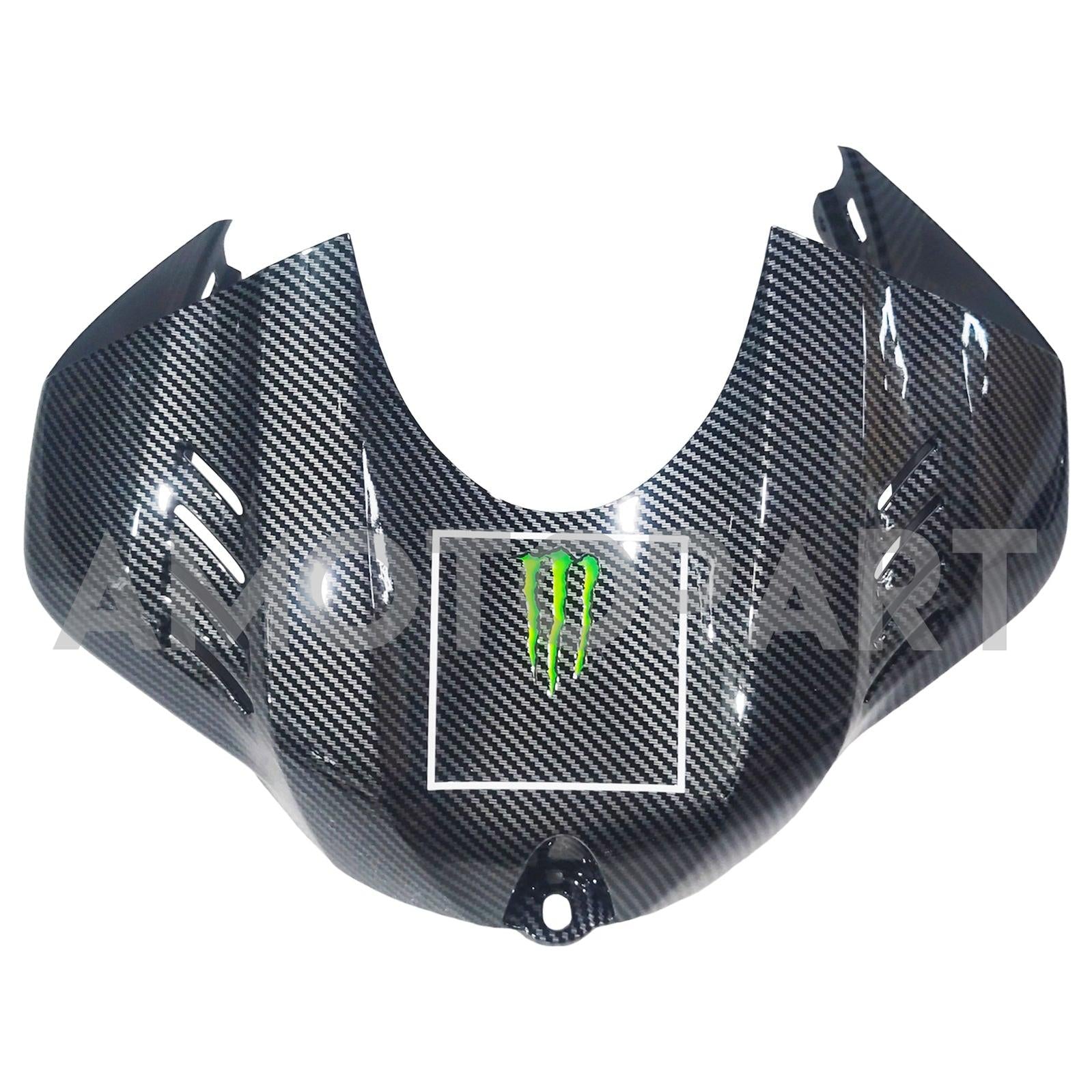 Amotopart 2017-2023 Yamaha YZF R6 Uhlíkové vlákno černé modré kapky