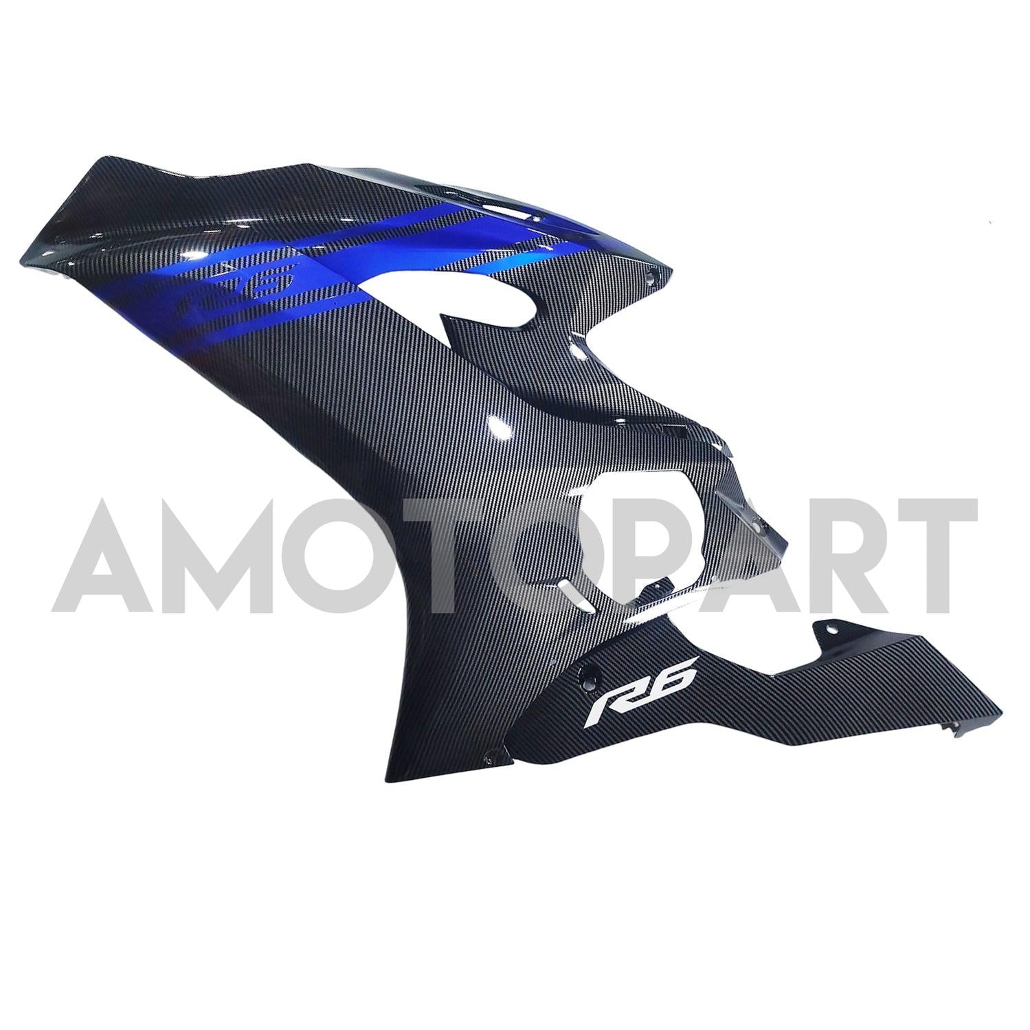 Amotopart 2017-2023 Yamaha YZF R6 Koolstofvezel Blue Black Fairing Kit