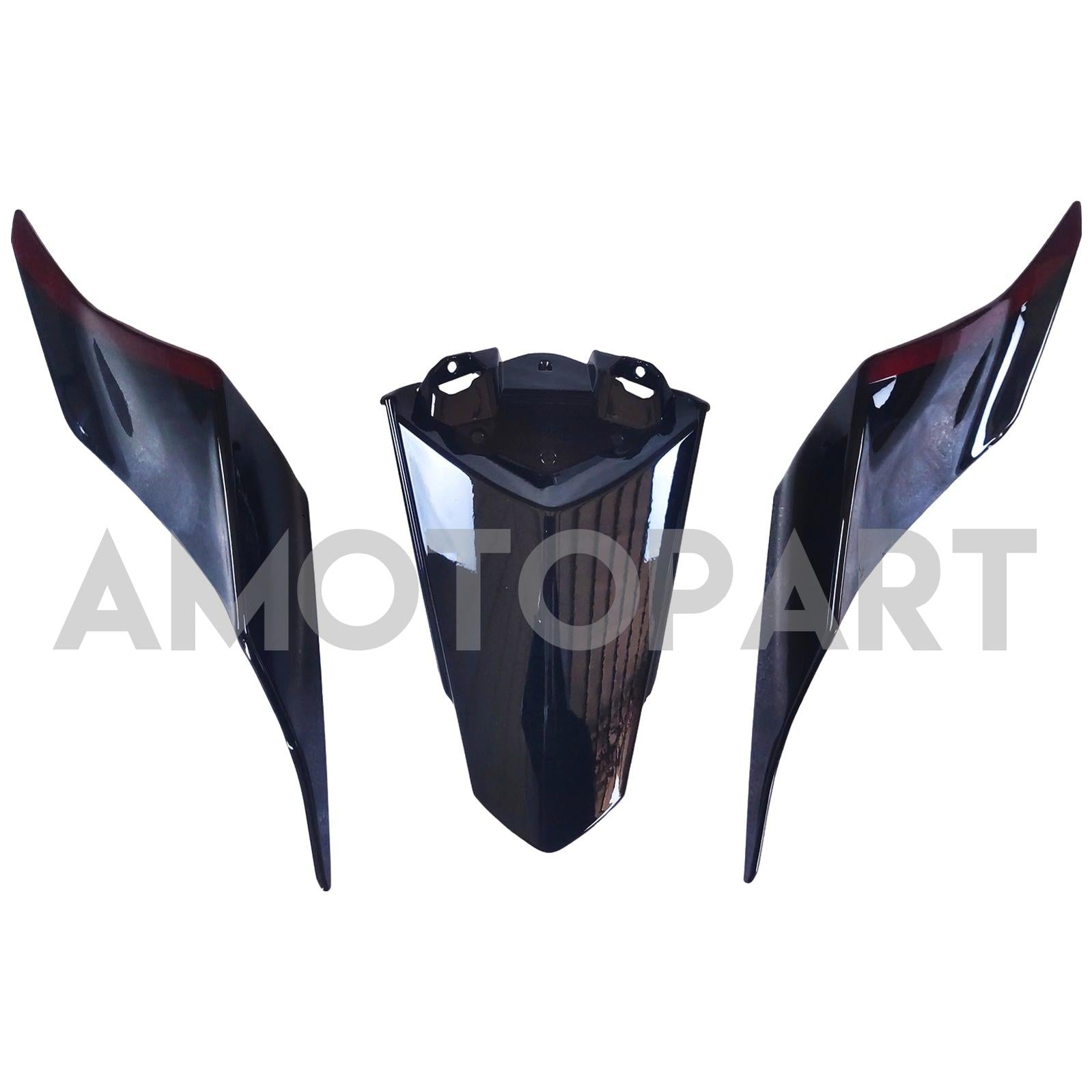 Amotopart 2017-2023 Yamaha YZF R6 Black Dark Red Fairing Kit
