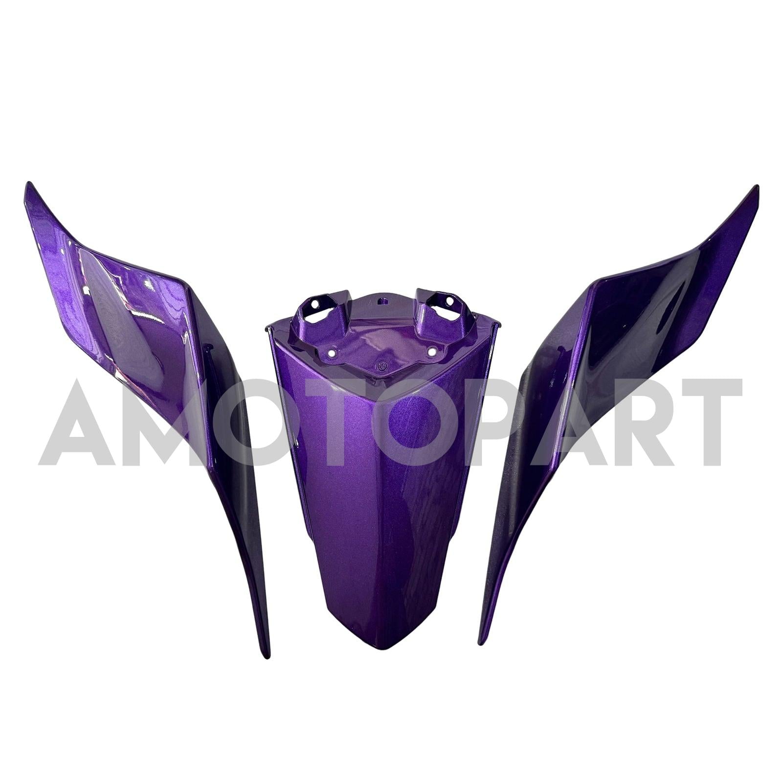 Amotopart 2017-2023 Yamaha Yzf R6 Black Purple Fairing Zestaw