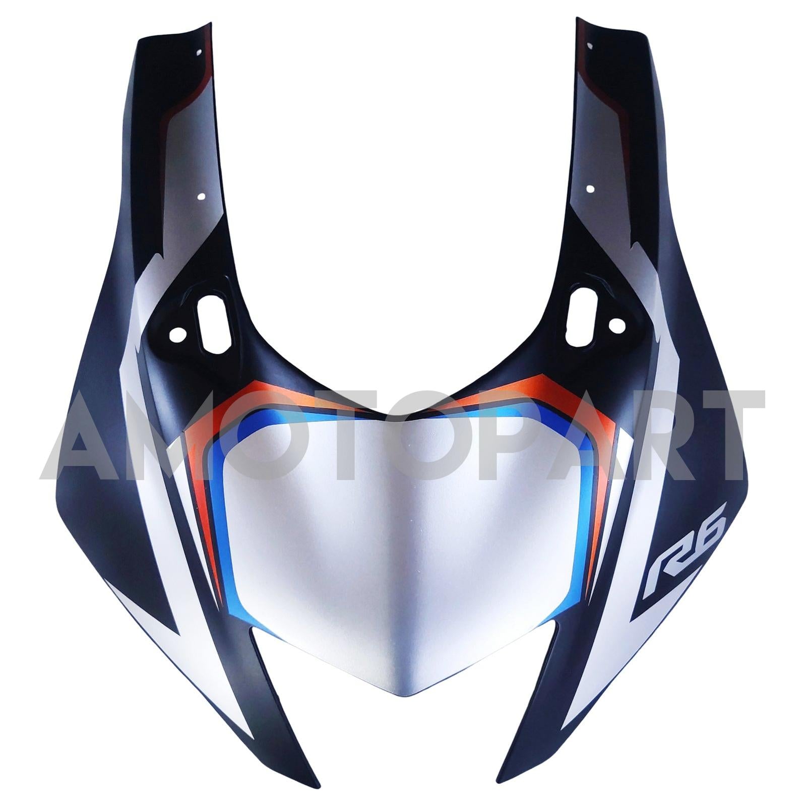 Amotopart 2017-2023 Yamaha YZF R6 Grey Black Blue Orange Fairing Kit